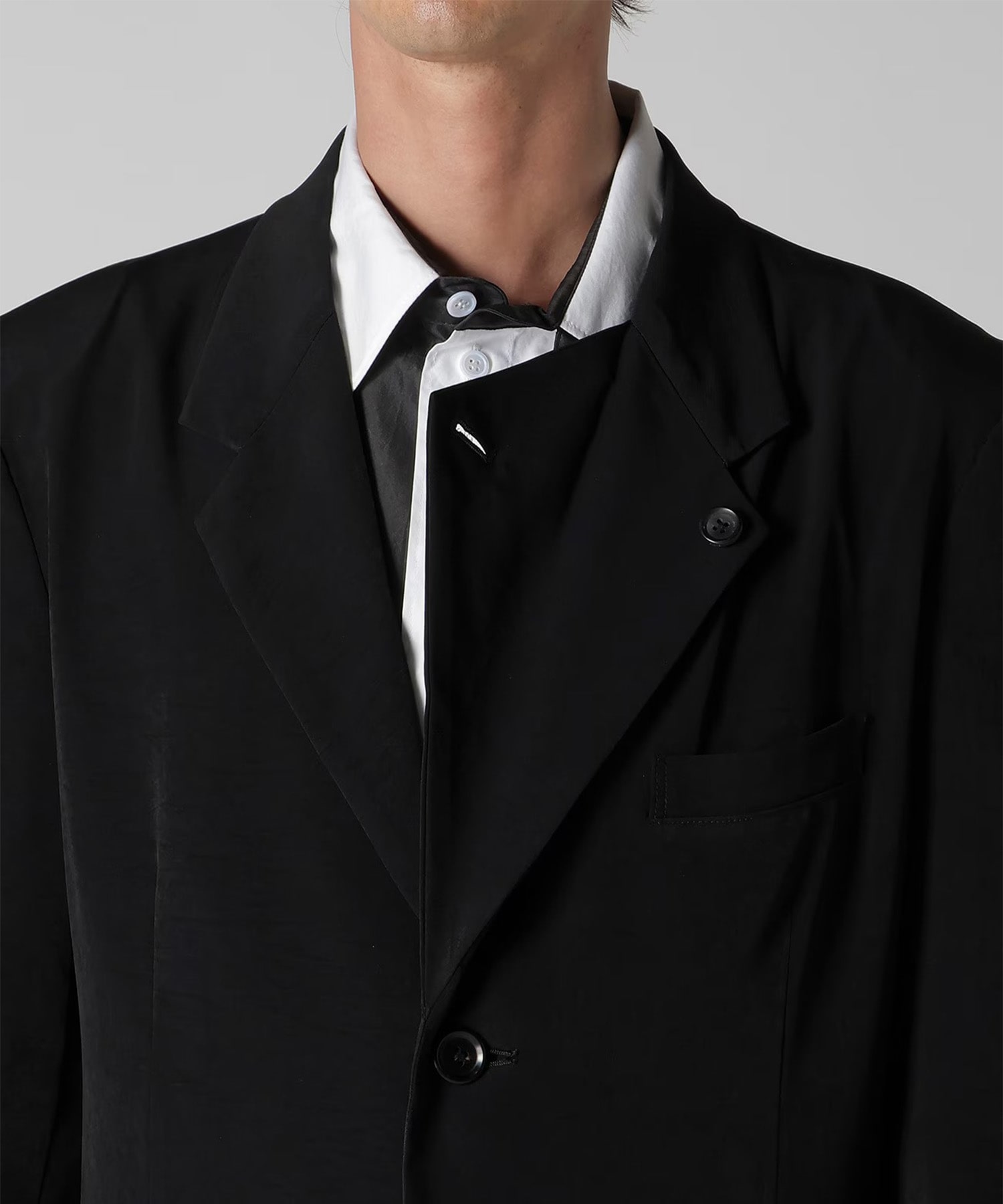 シルク二重ラペルJ Yohji Yamamoto