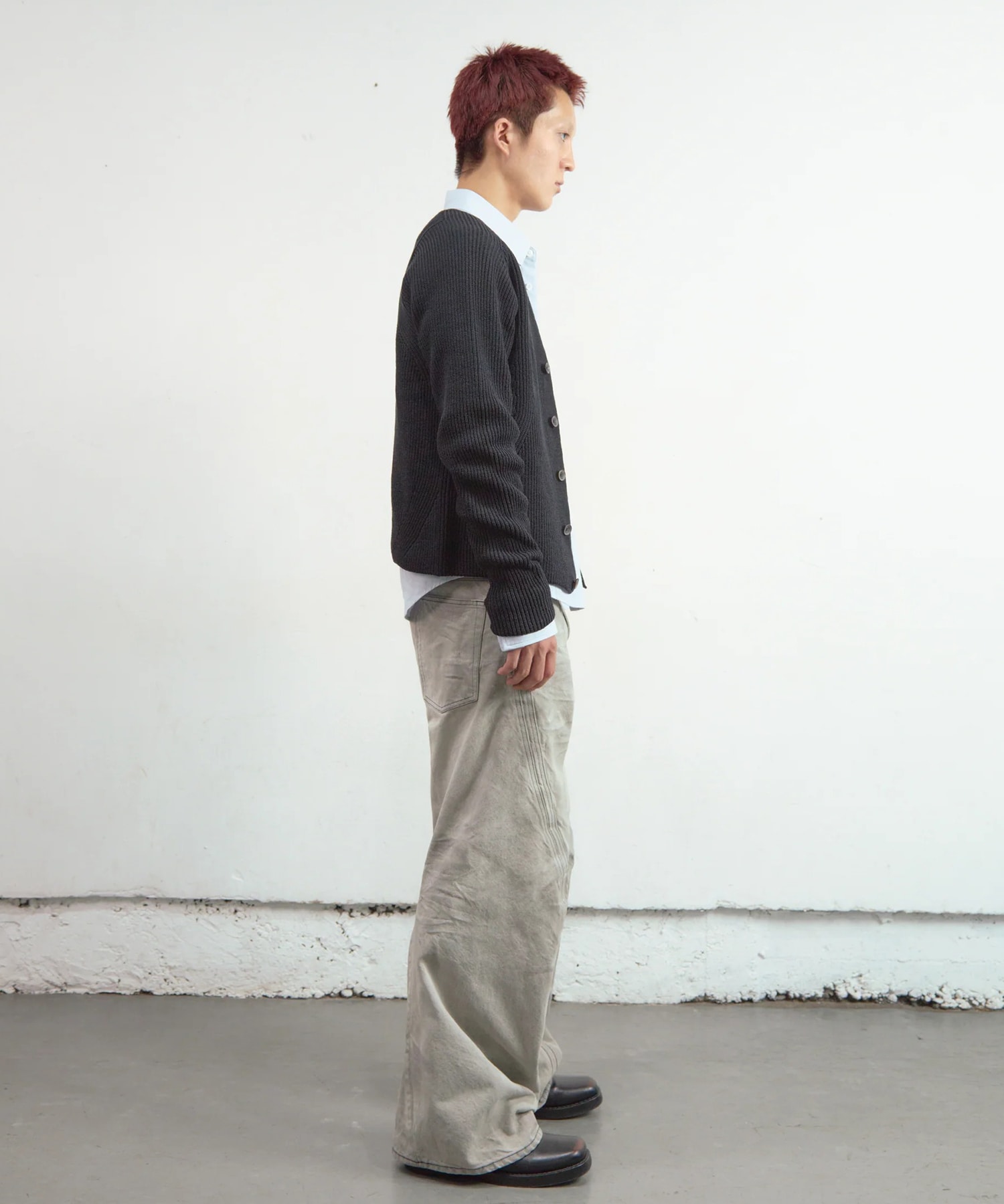 RIBBED CARDIGAN NVRFRGT
