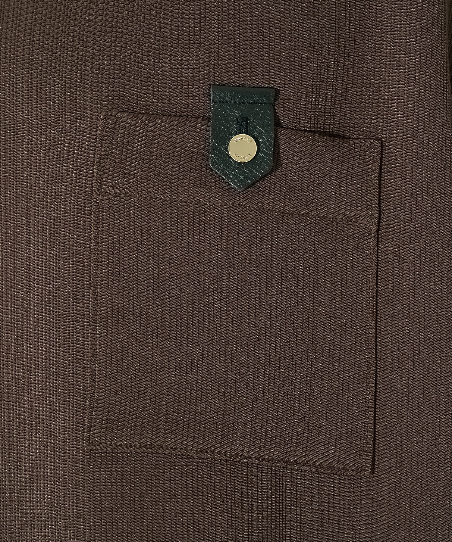 別注 Cord pique Leather Patch Short Sleeve Pullover CULLNI