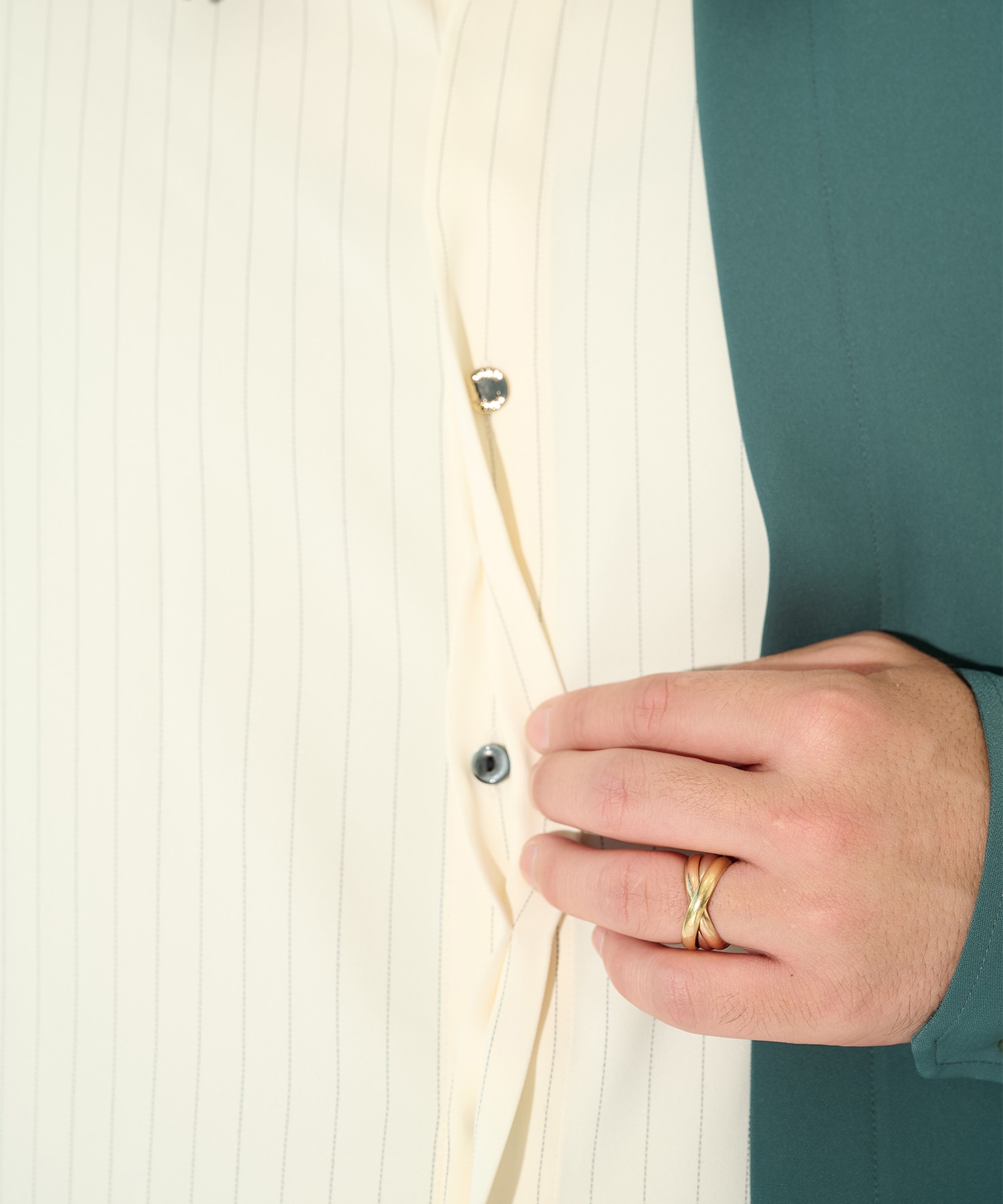 Double Satin Asymmetrical Layered Shirt CULLNI