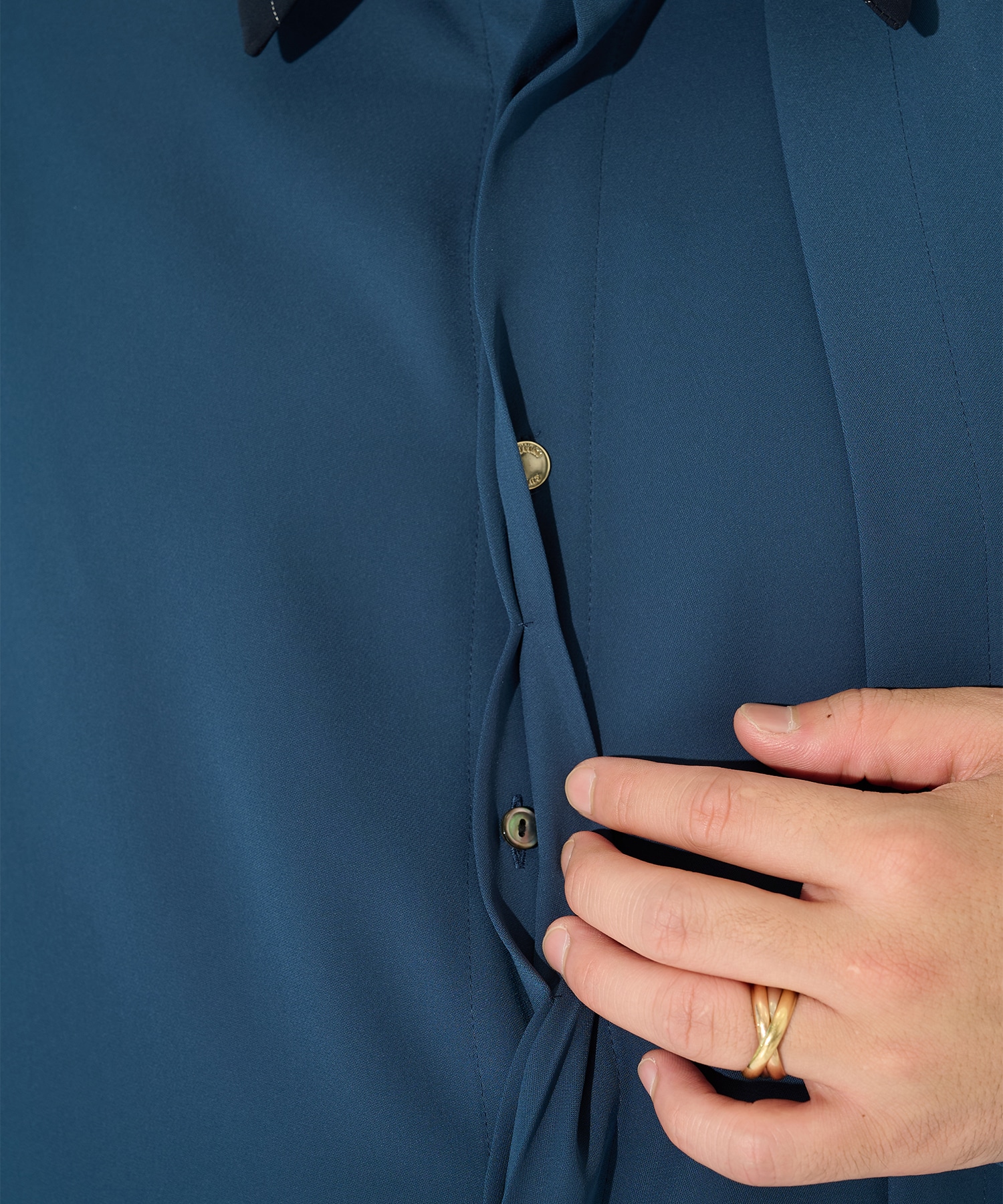 Double Satin Asymmetrical Layered Shirt CULLNI