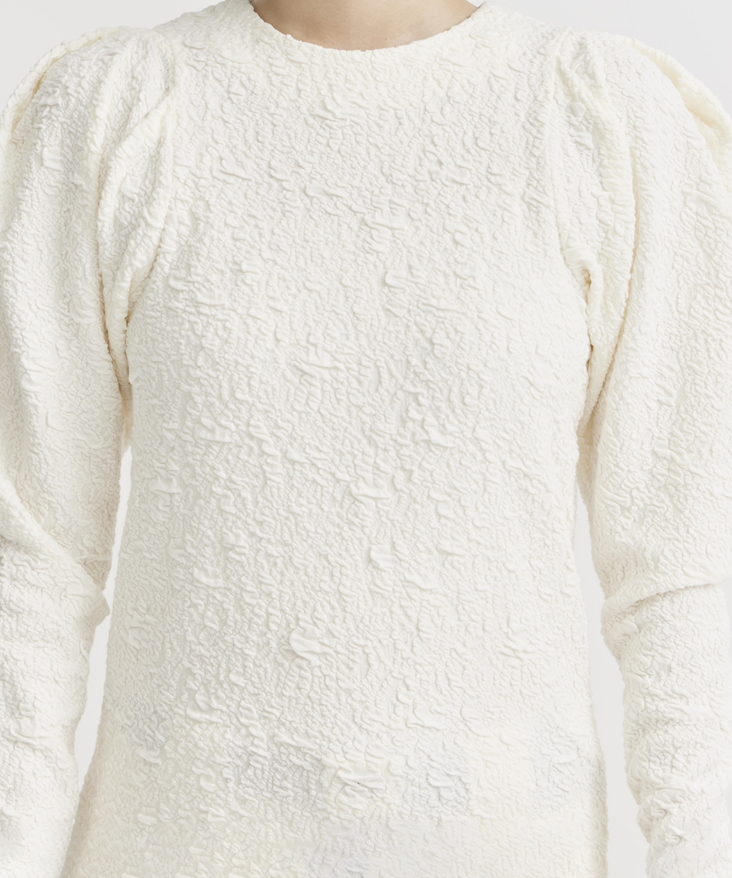 Mutton Sleeve Stretch Lace Top STUDIOUS