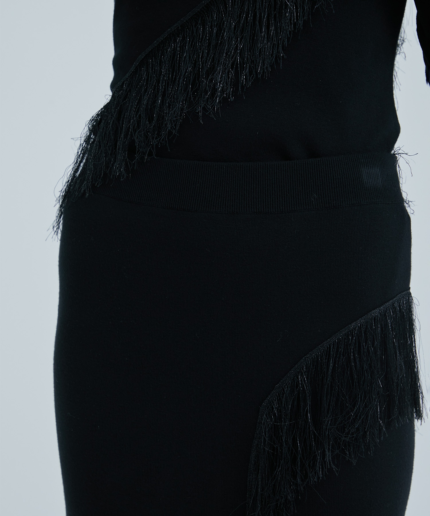 Fringe Detail Knit Skirt STUDIOUS