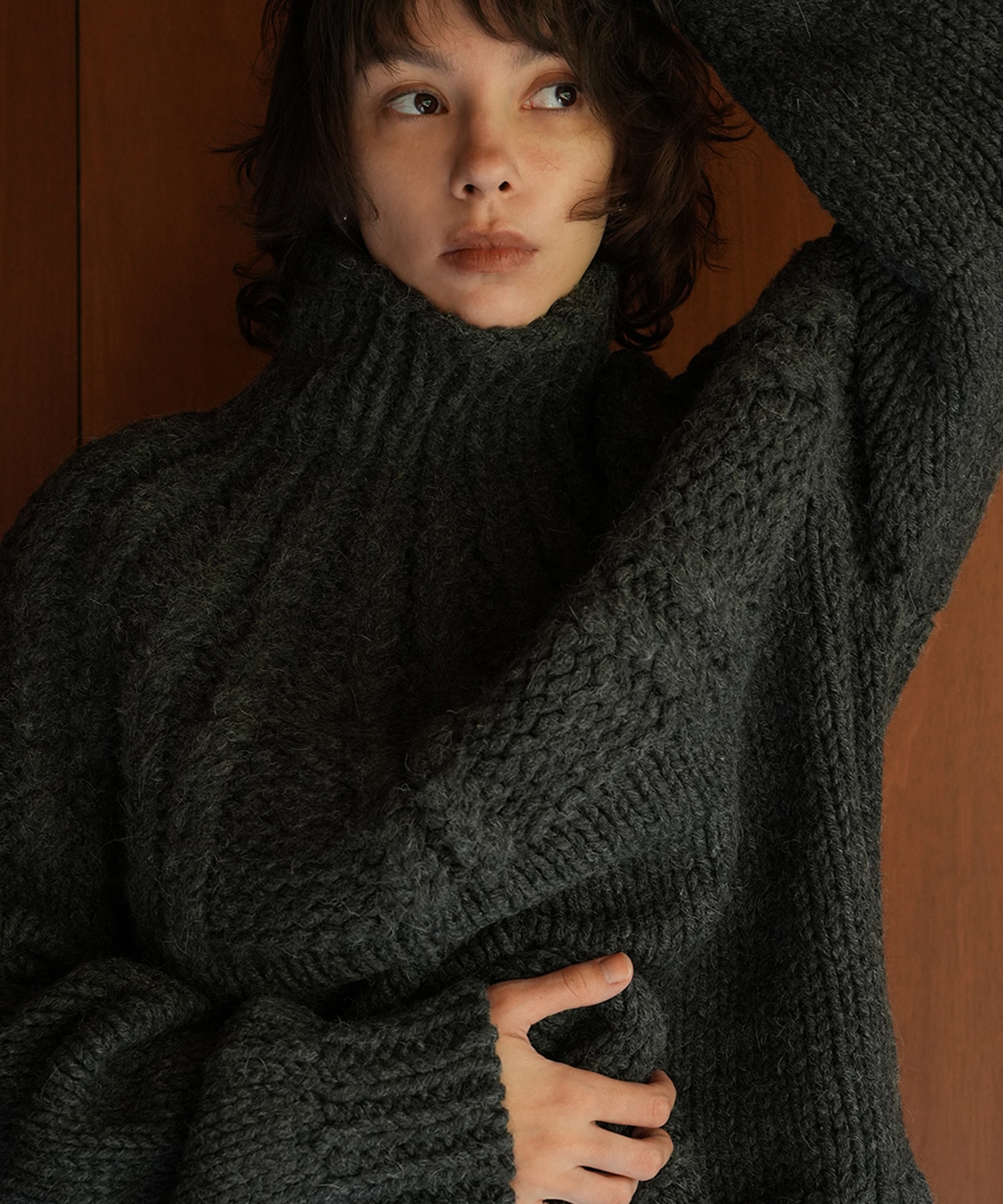 CHUNKY CABLE HAND KNIT TOPS CLANE