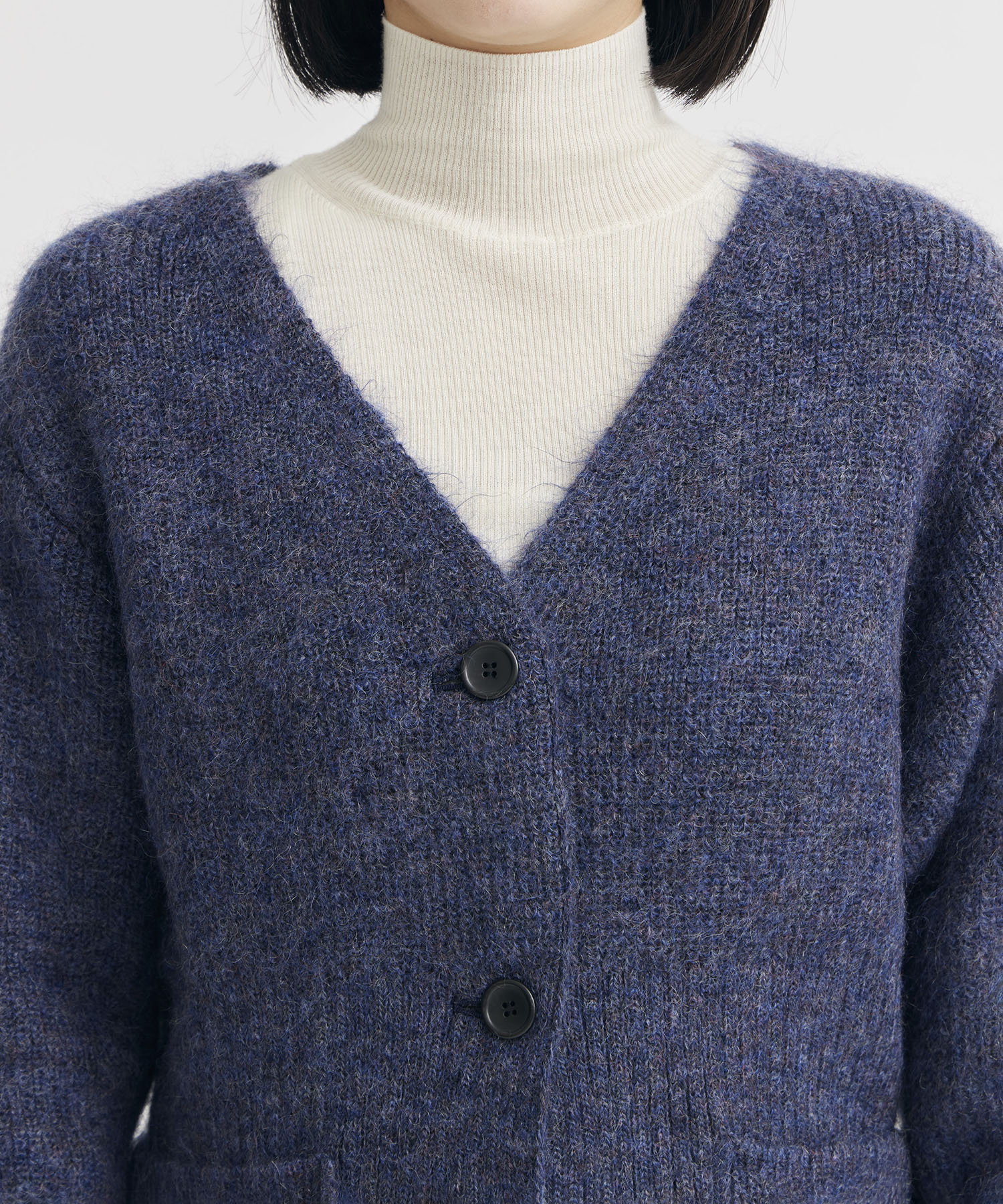 別注GRADIATION MOHAIR CARDIGAN WRAPINKNOT