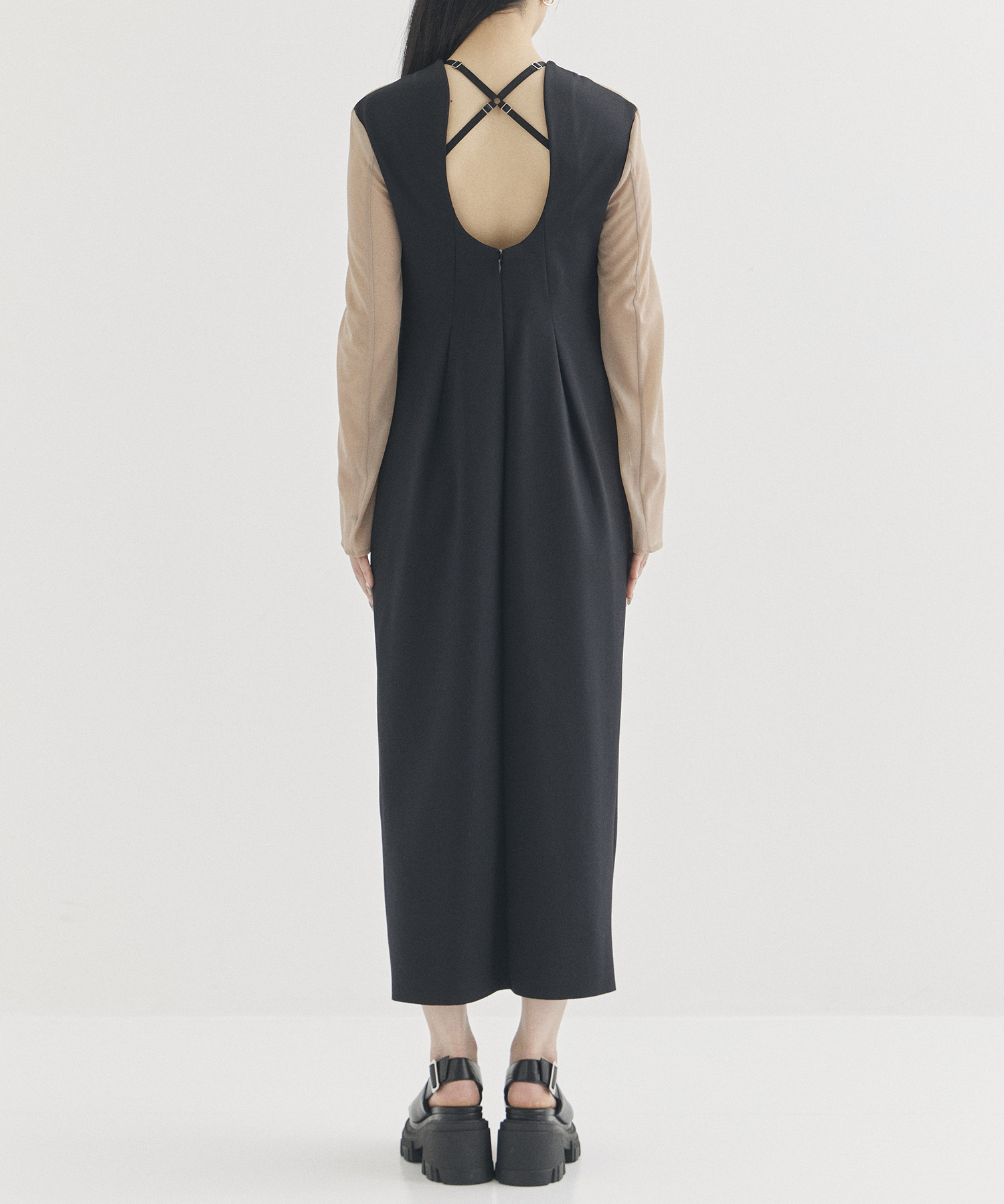 NEW SCUBA JERSEY BACK OPEN DRESS THINGS THAT MATTER