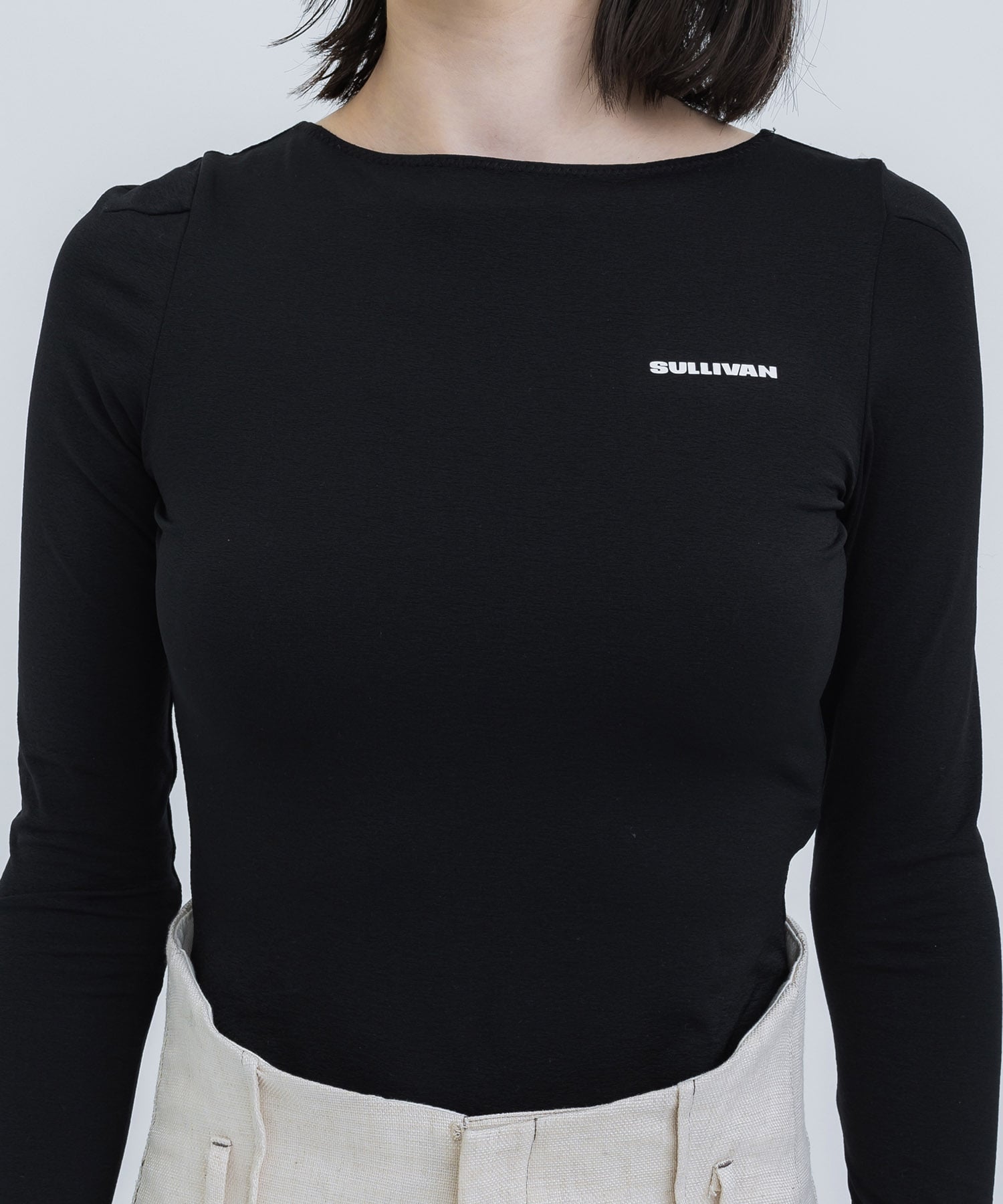 WRINKLED JERSEY BODY SUIT TOP JOHN LAWRENCE SULLIVAN