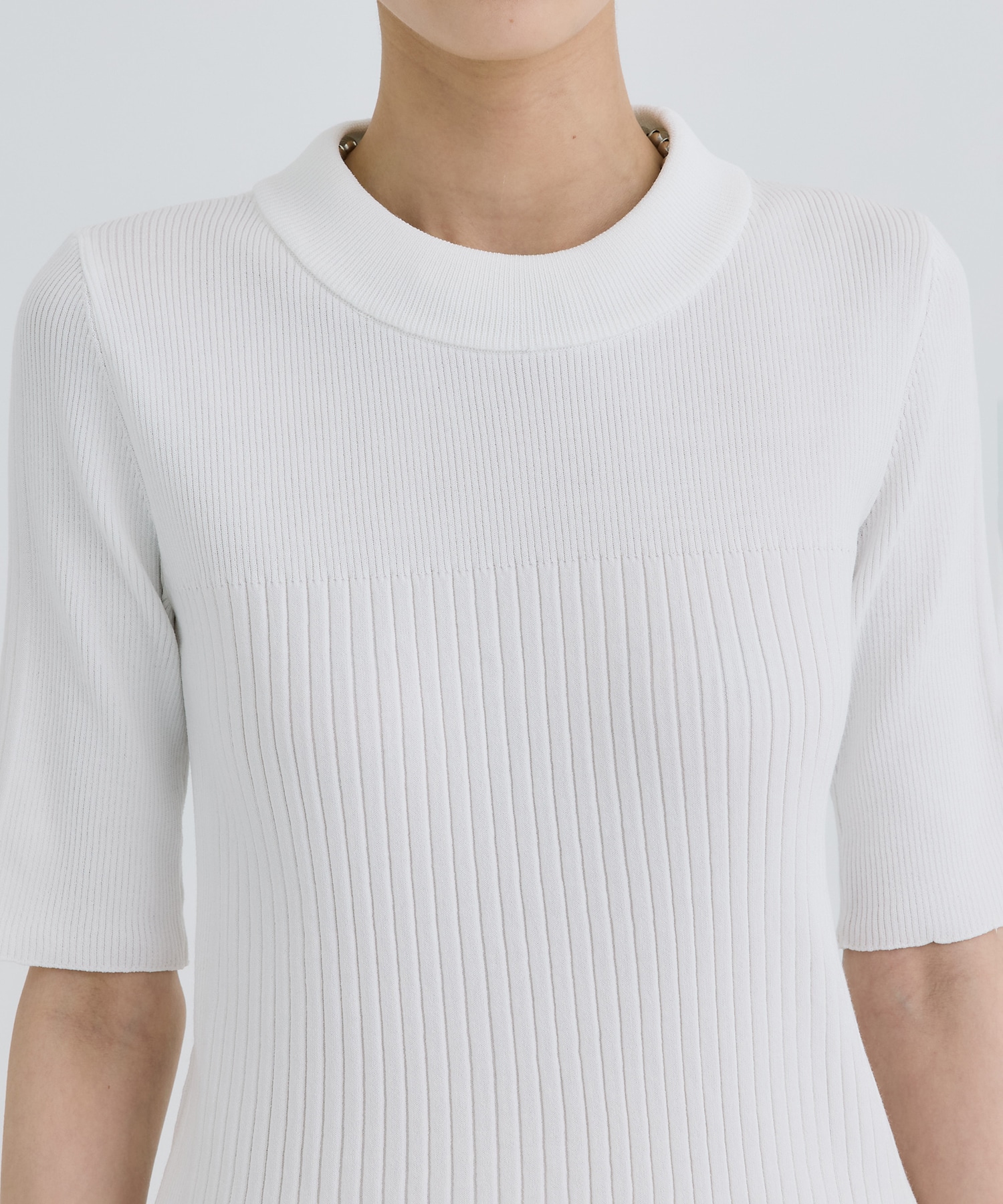 別注HALF SLEEVE RIB TOP WRAPINKNOT