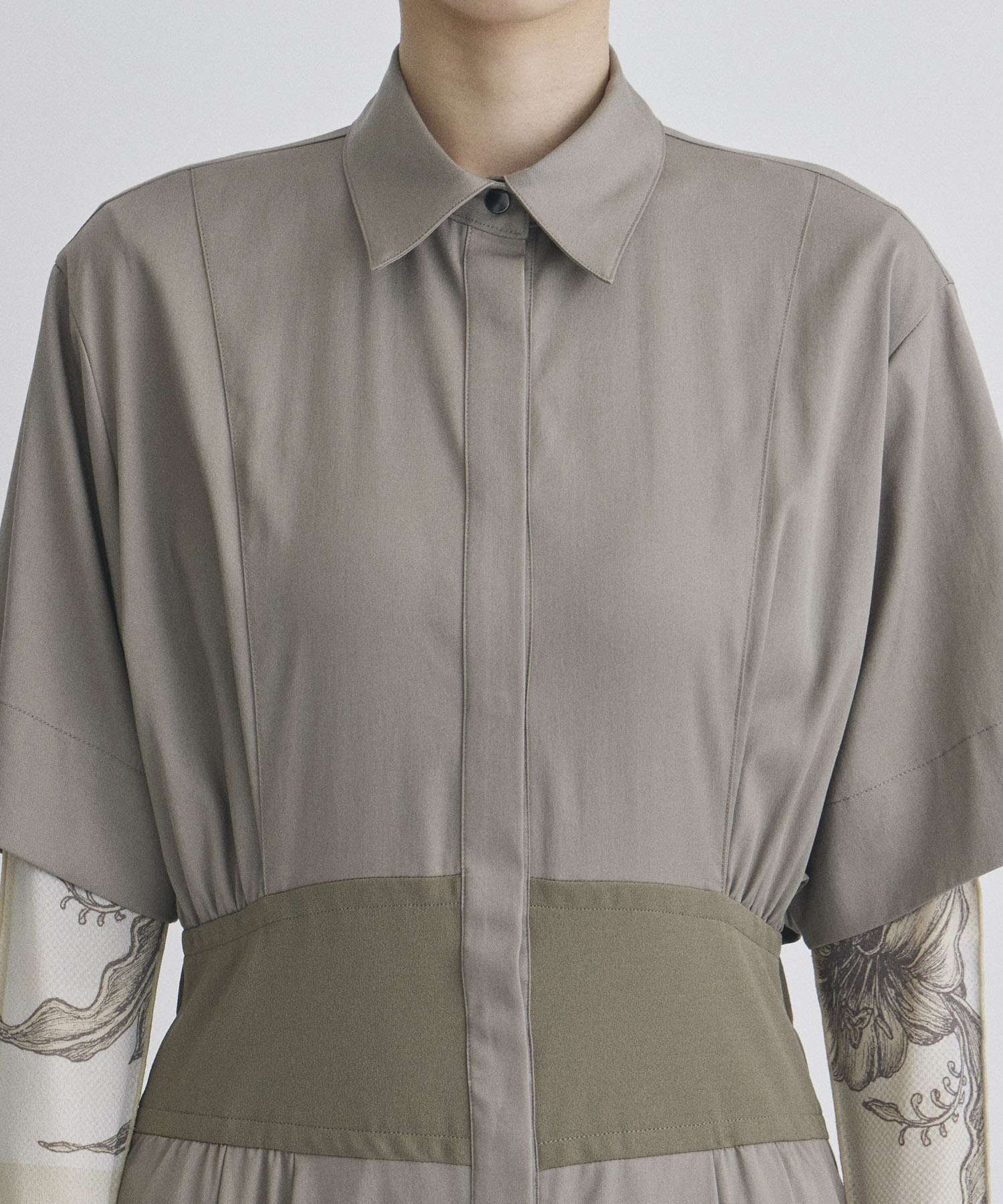 Corset Detail Shirt Dress STUDIOUS