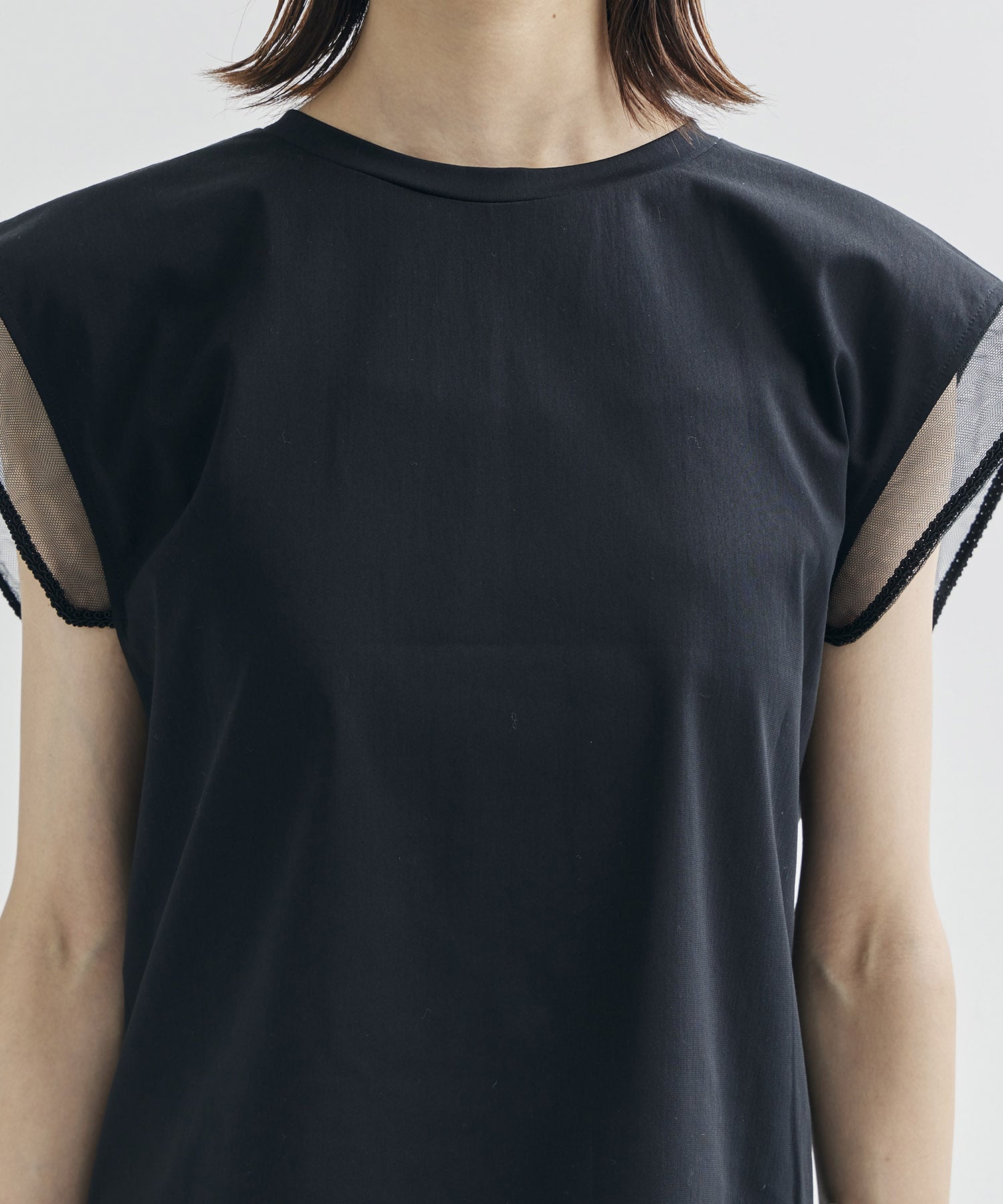 別注China ribbon no sleeve T-shirt tanakadaisuke