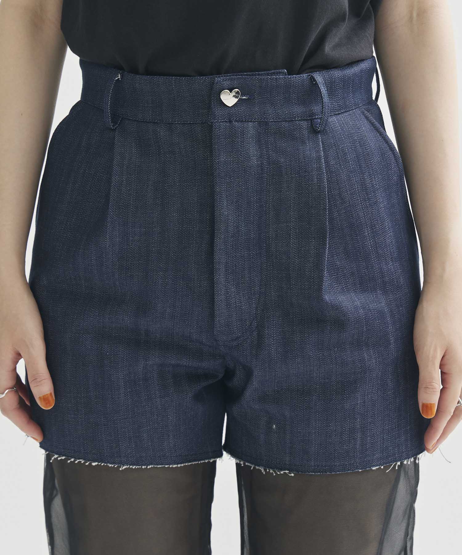 別注Panel Tulle Denim Pants VIVIANO