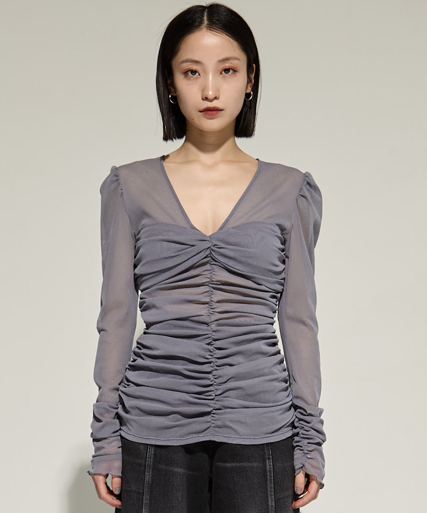 別注TULLE GATHERED TOP FETICO