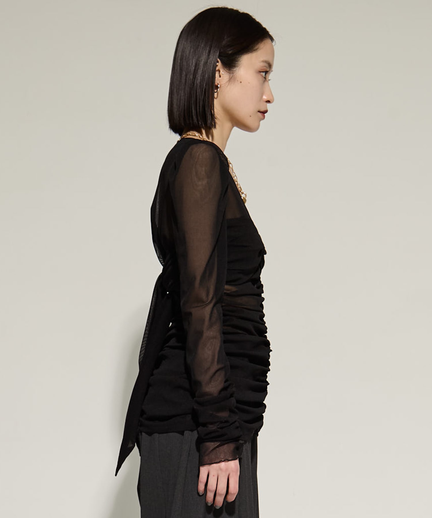 別注TULLE GATHERED TOP FETICO