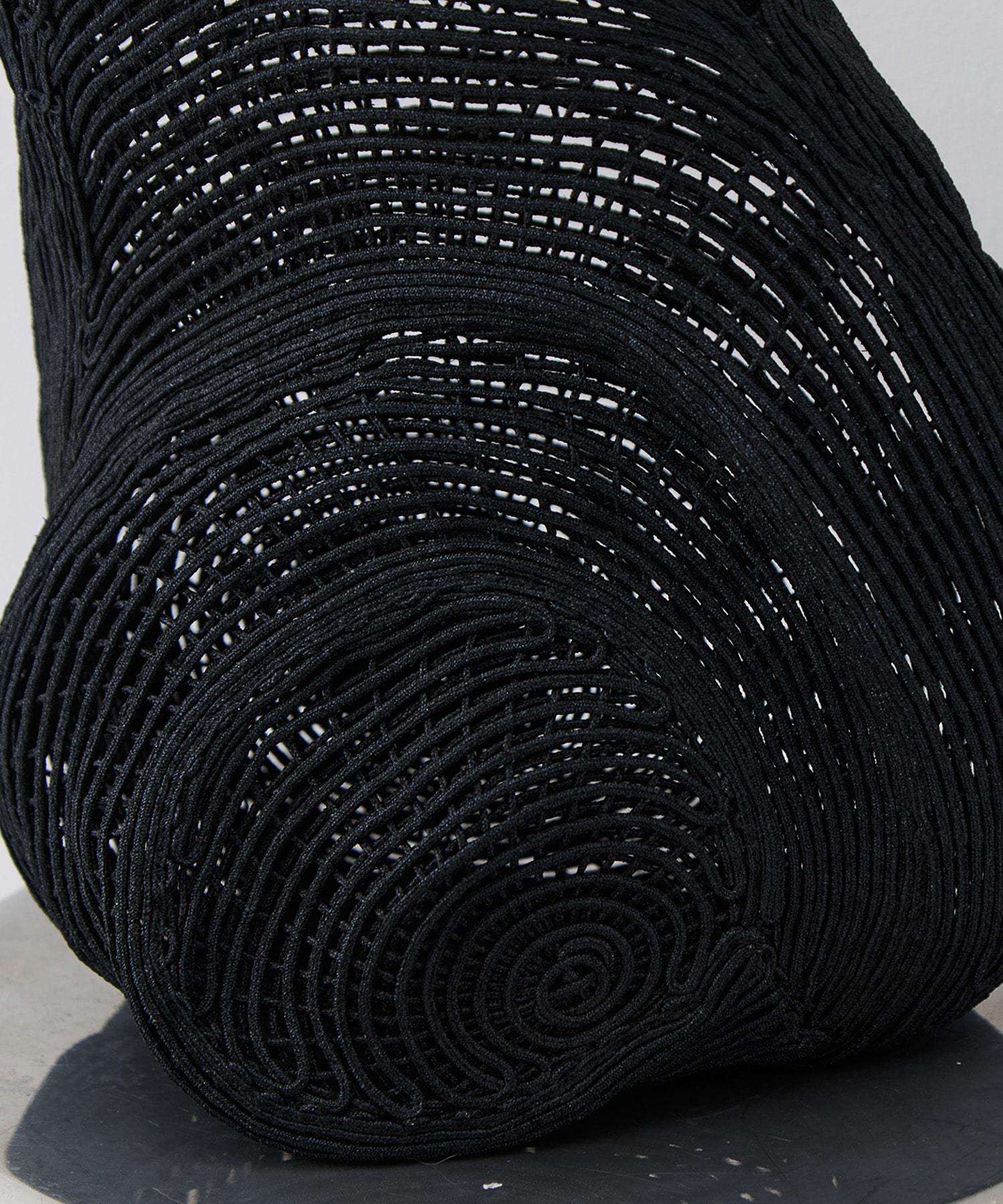 Cording Embroidery Round Shape Bag Mame Kurogouchi