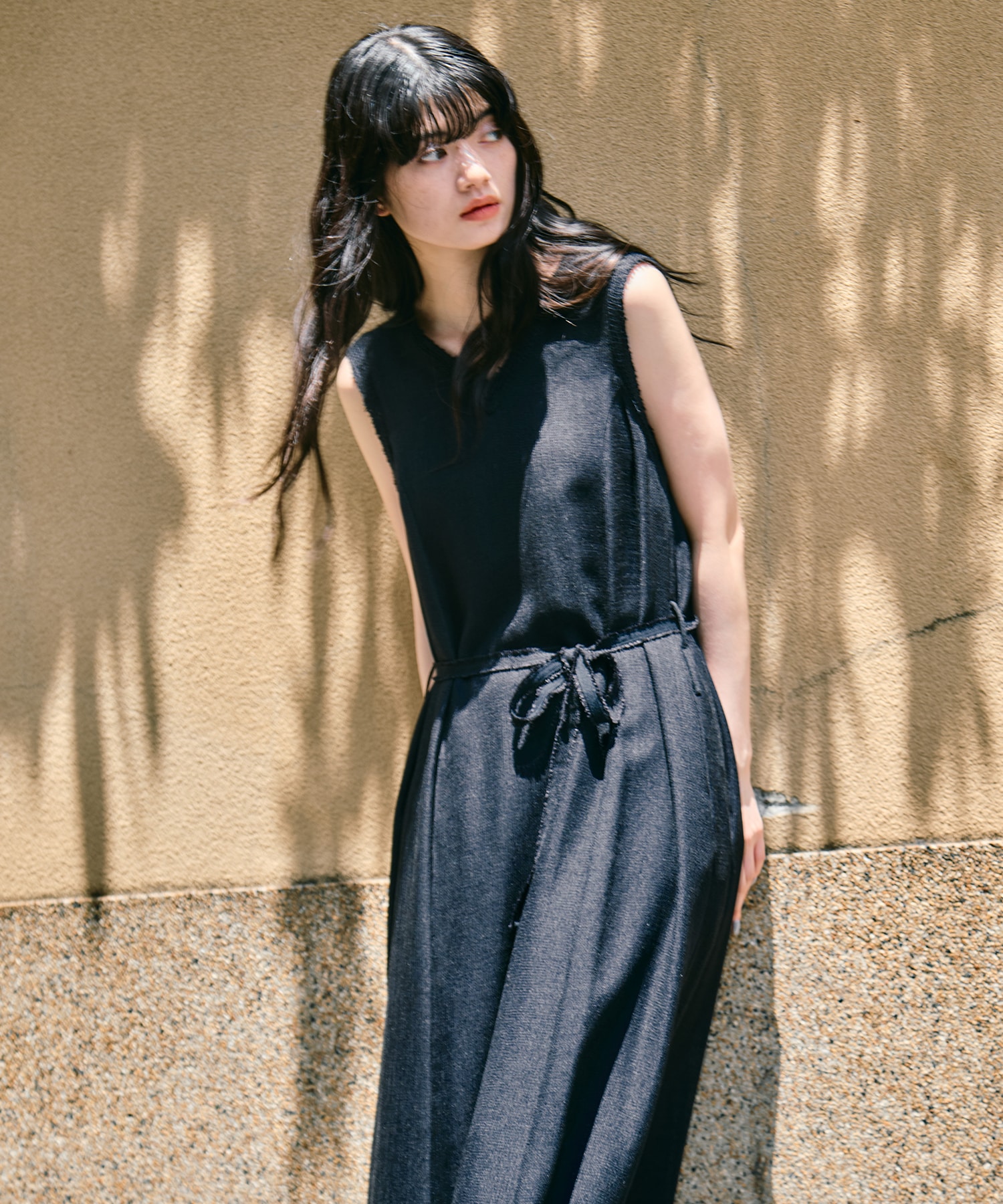 V Neck Sleeveless Mesh Dress STUDIOUS