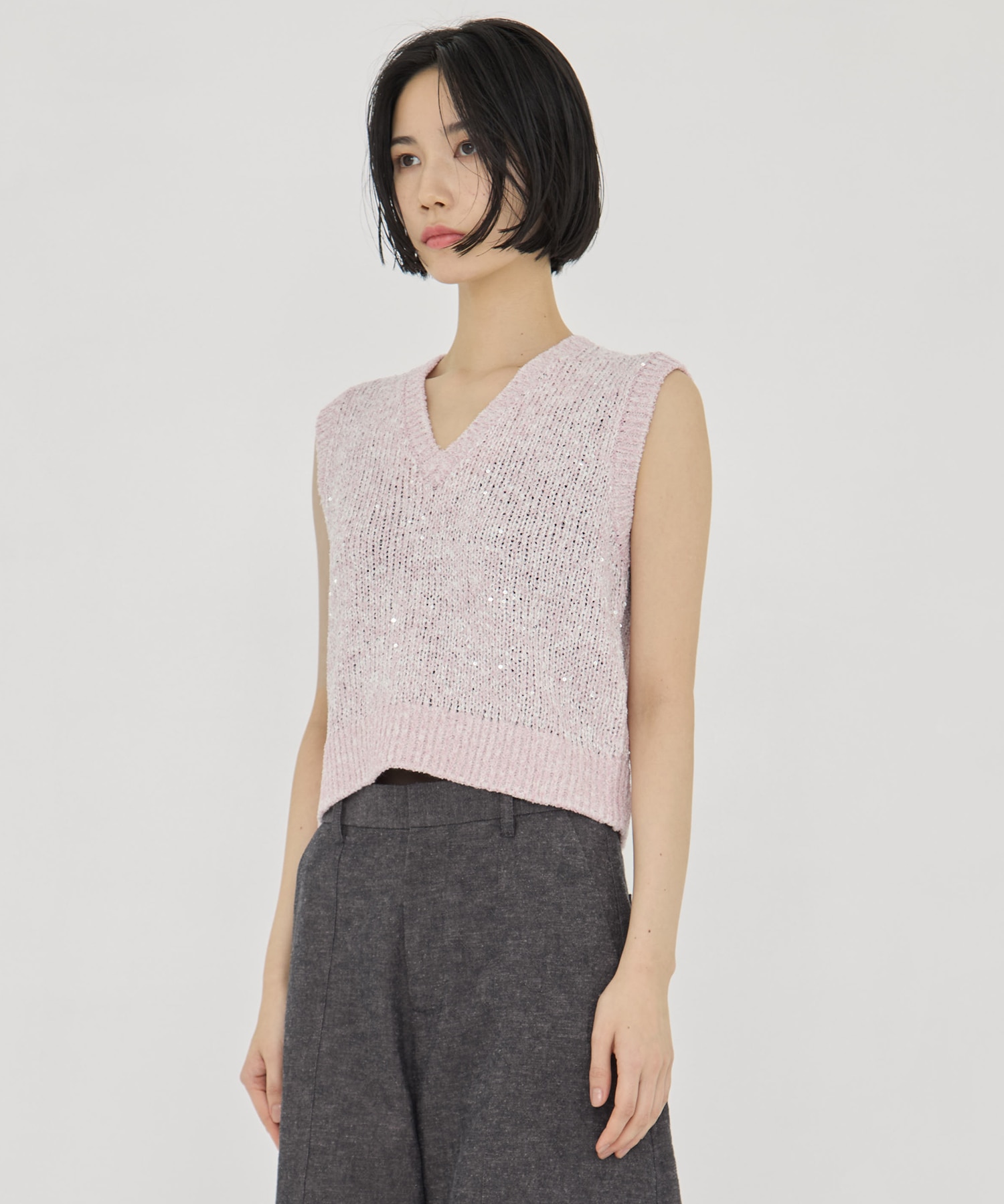 Lila Sequinned knit pullover AKIRANAKA