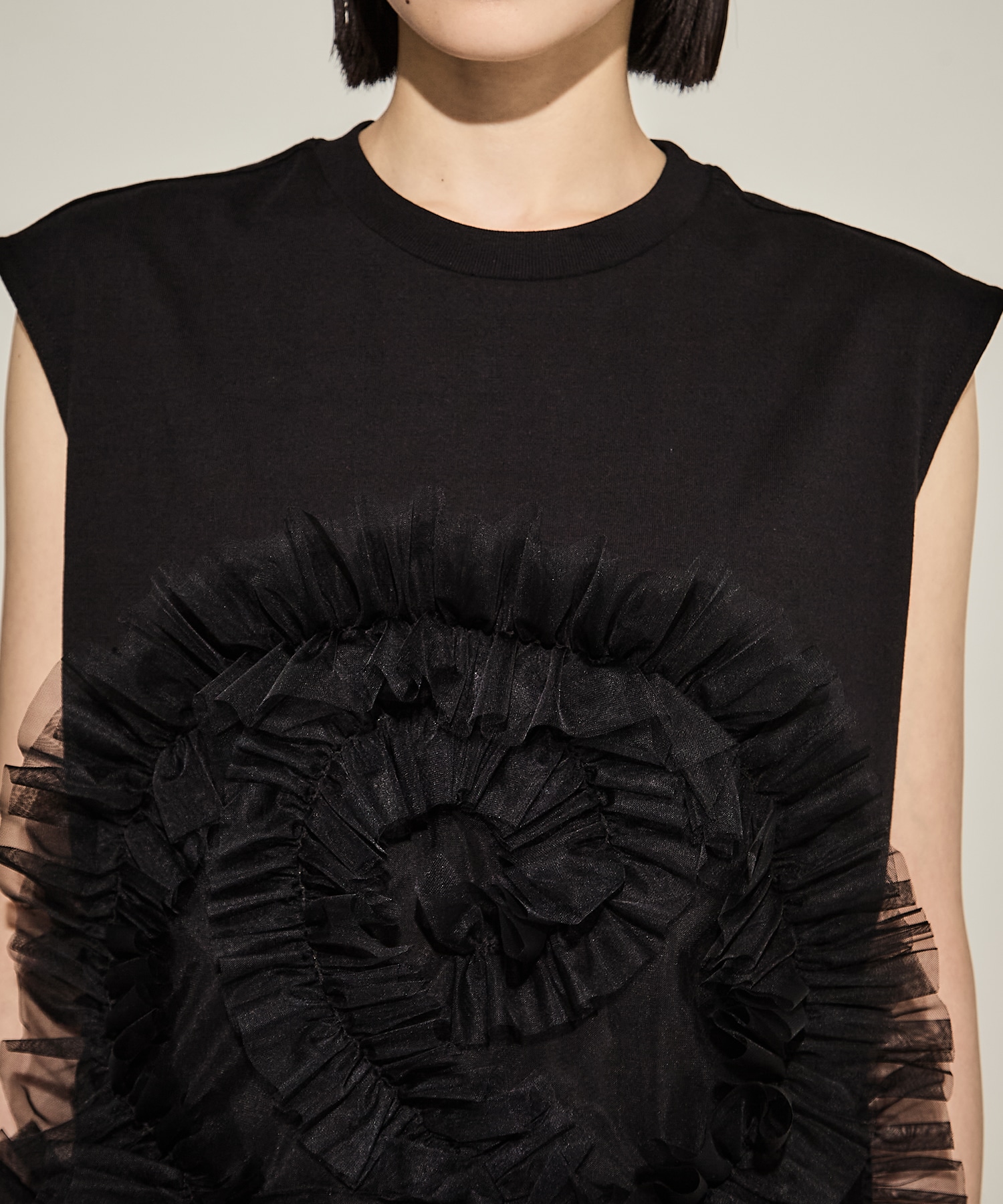 Tulle Sleeveless T-Shirt VIVIANO