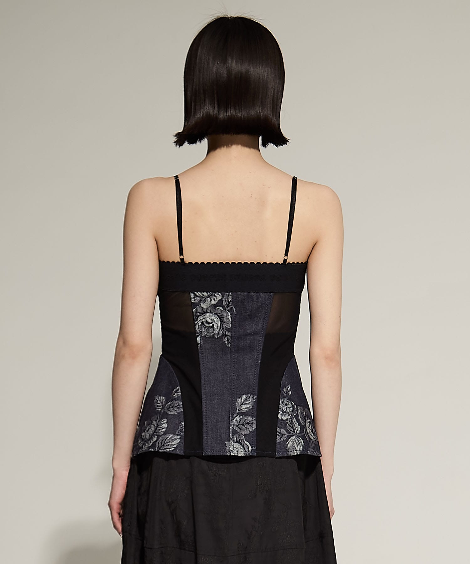 ROSE DENIM BUSTIER FETICO