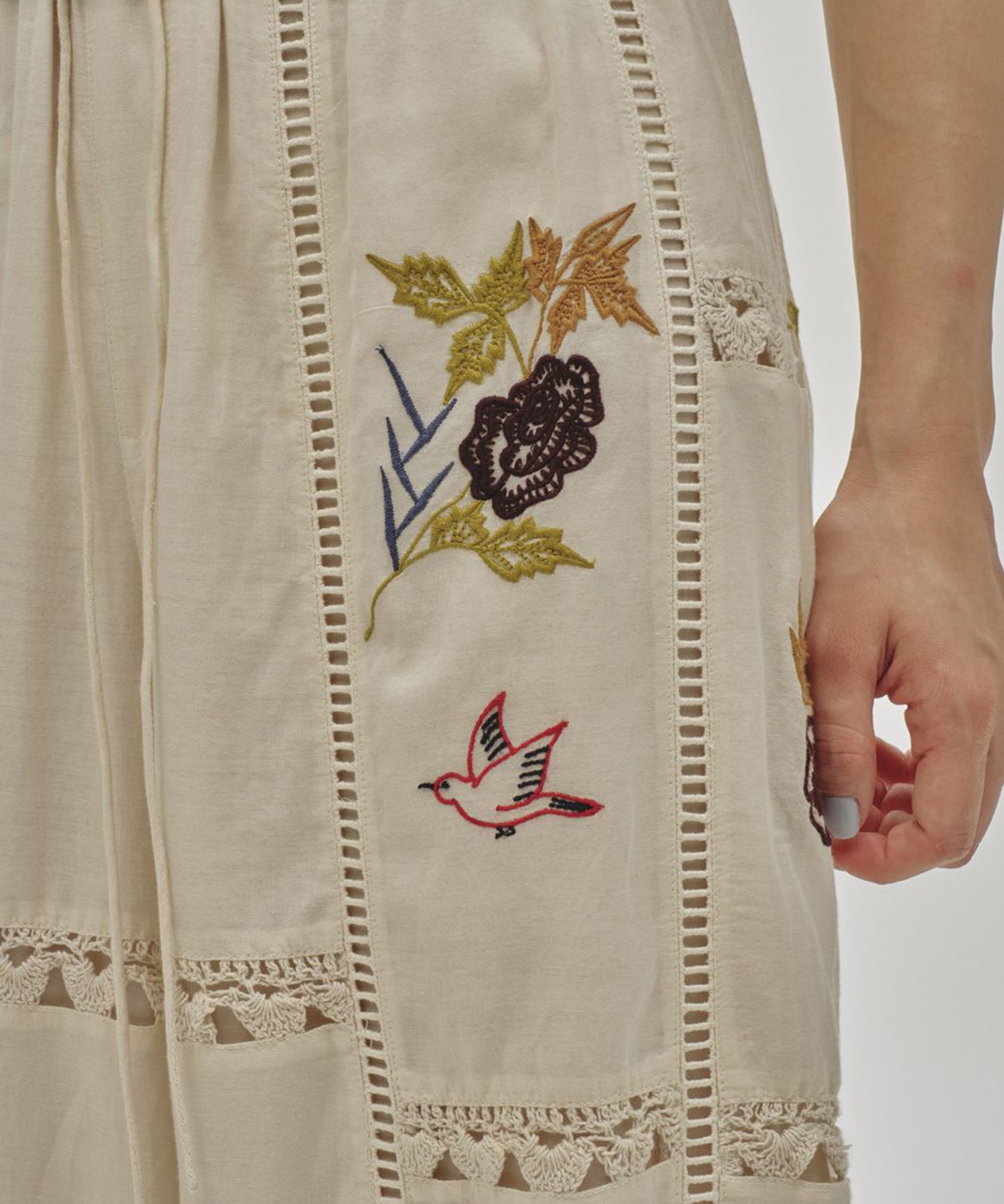 Embroidery Patchwork Trousers TODAYFUL