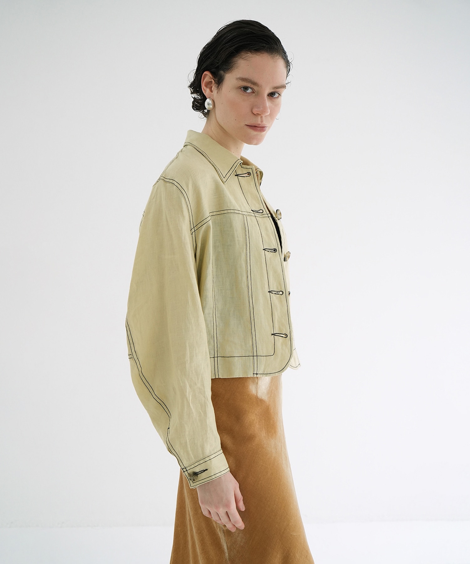 LINEN SHIRT JACKET CLANE