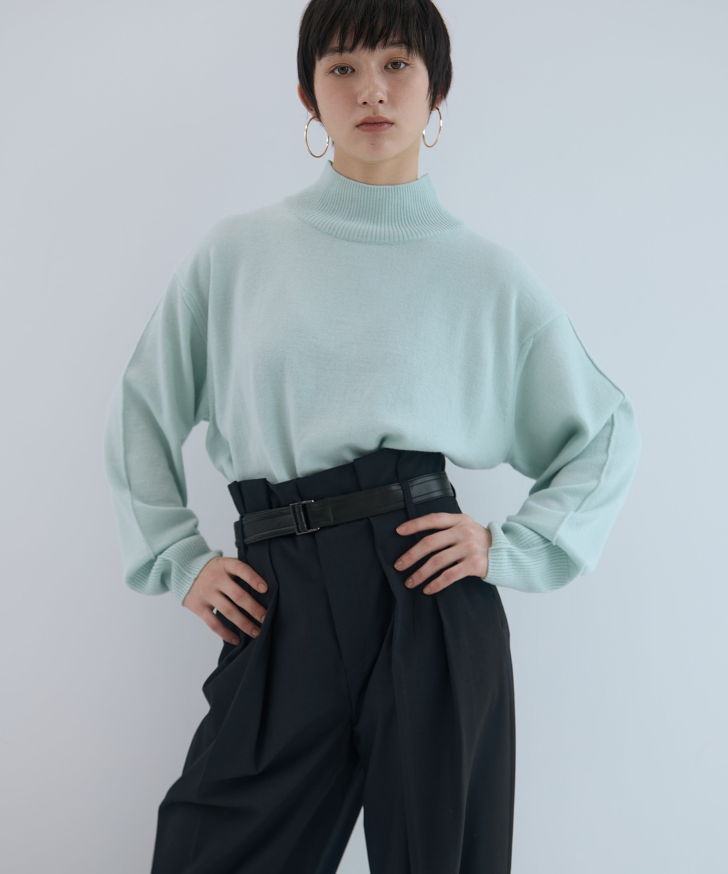 Belted High Waist Trousers STUDIOUS