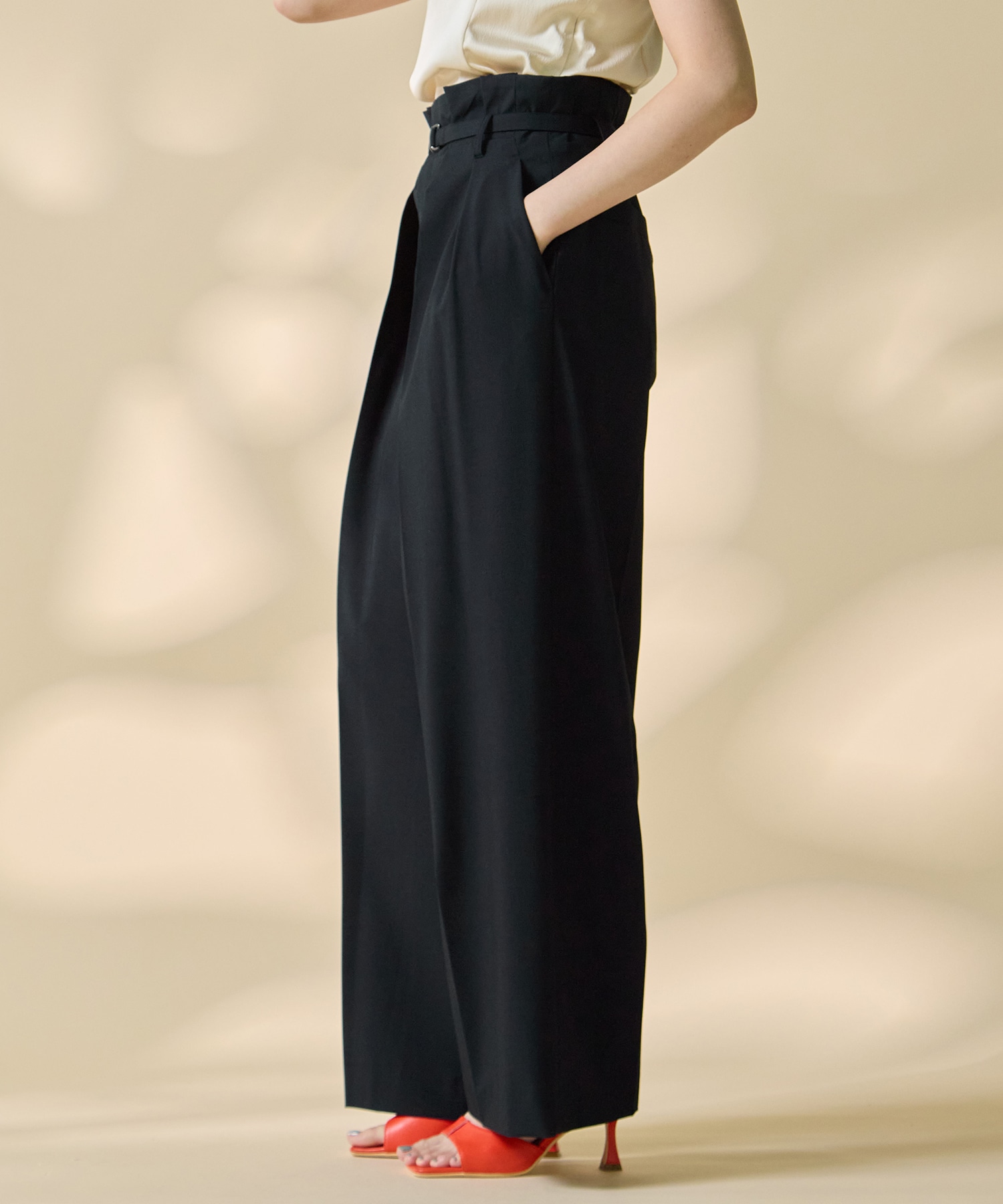 Belted High Waist Trousers STUDIOUS