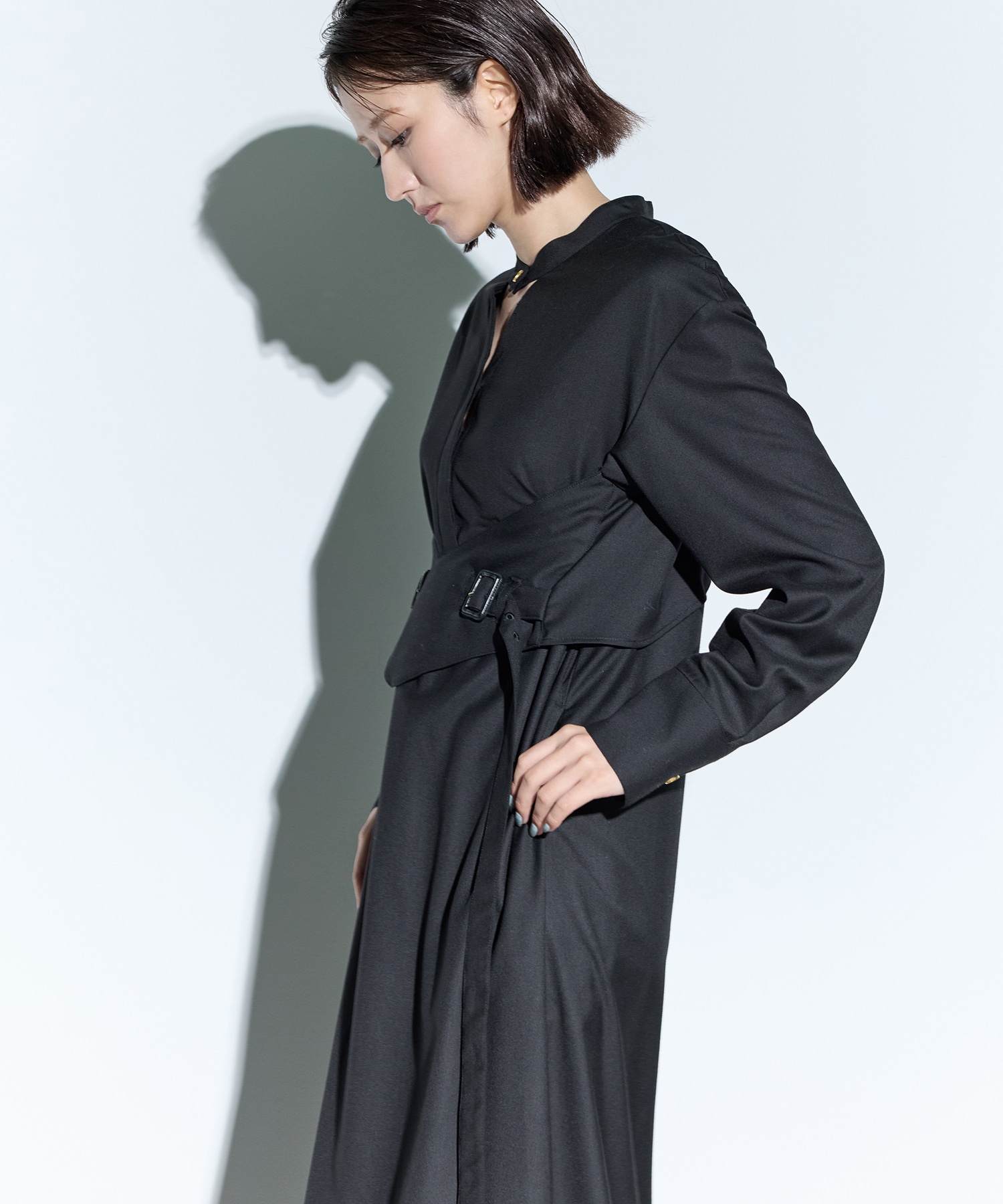 Cape belt dress MURRAL
