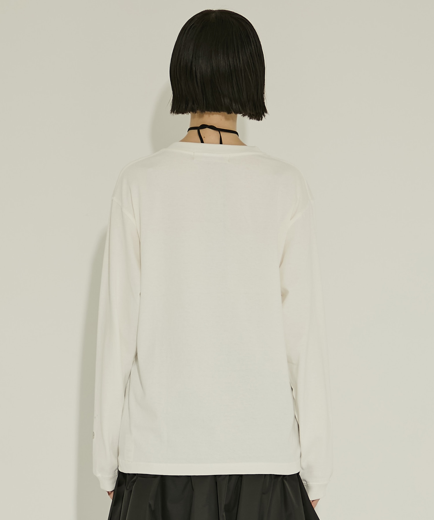 Bijou Aid long sleeve T-shirt White tanakadaisuke