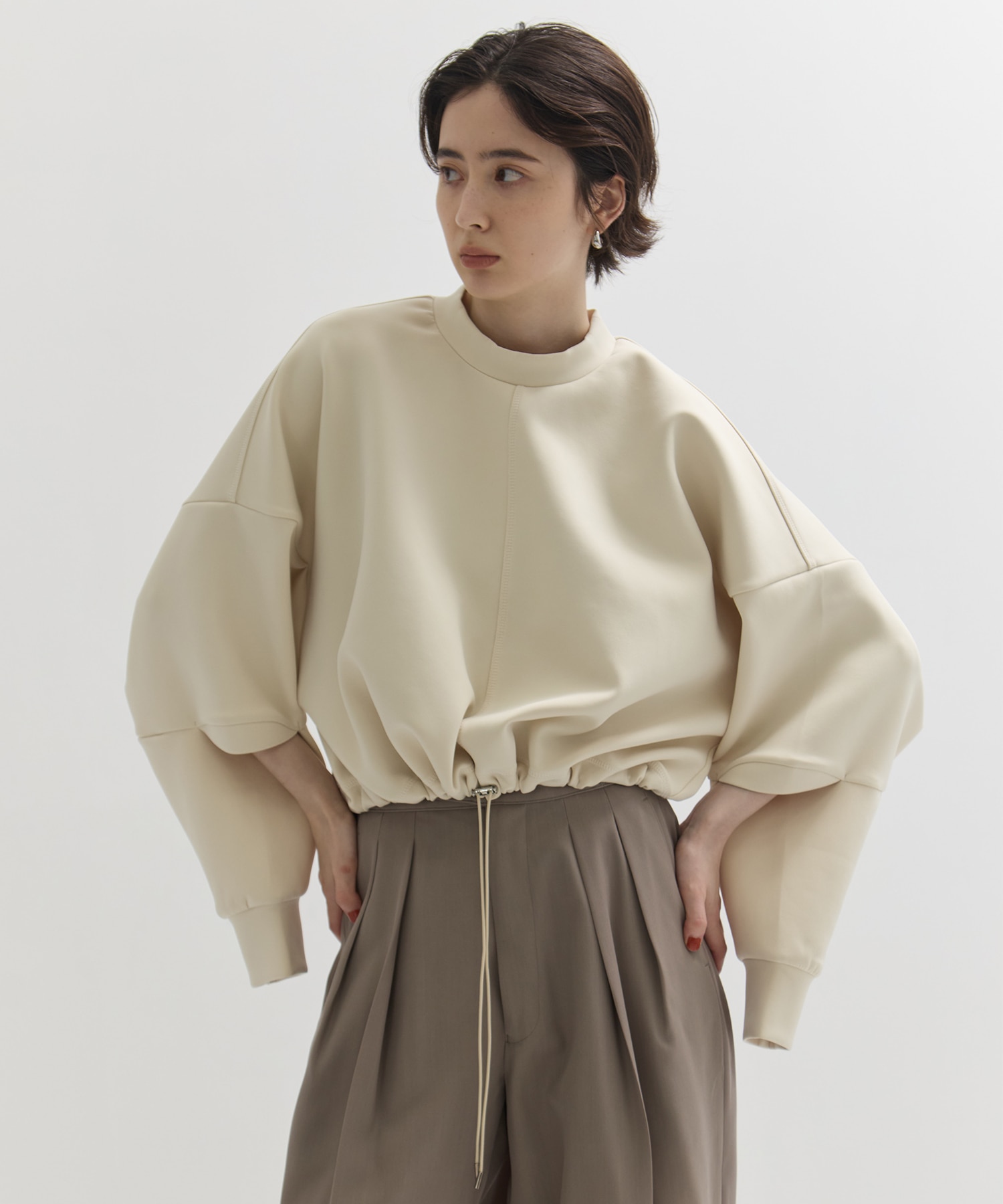 Draw Cord Cropped T UJOH