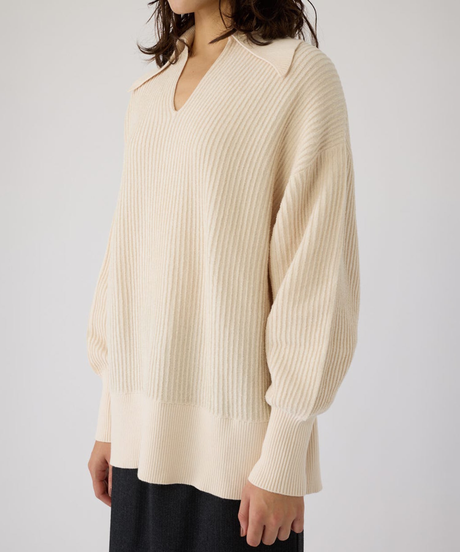 Basic coller rib pullover RIM.ARK