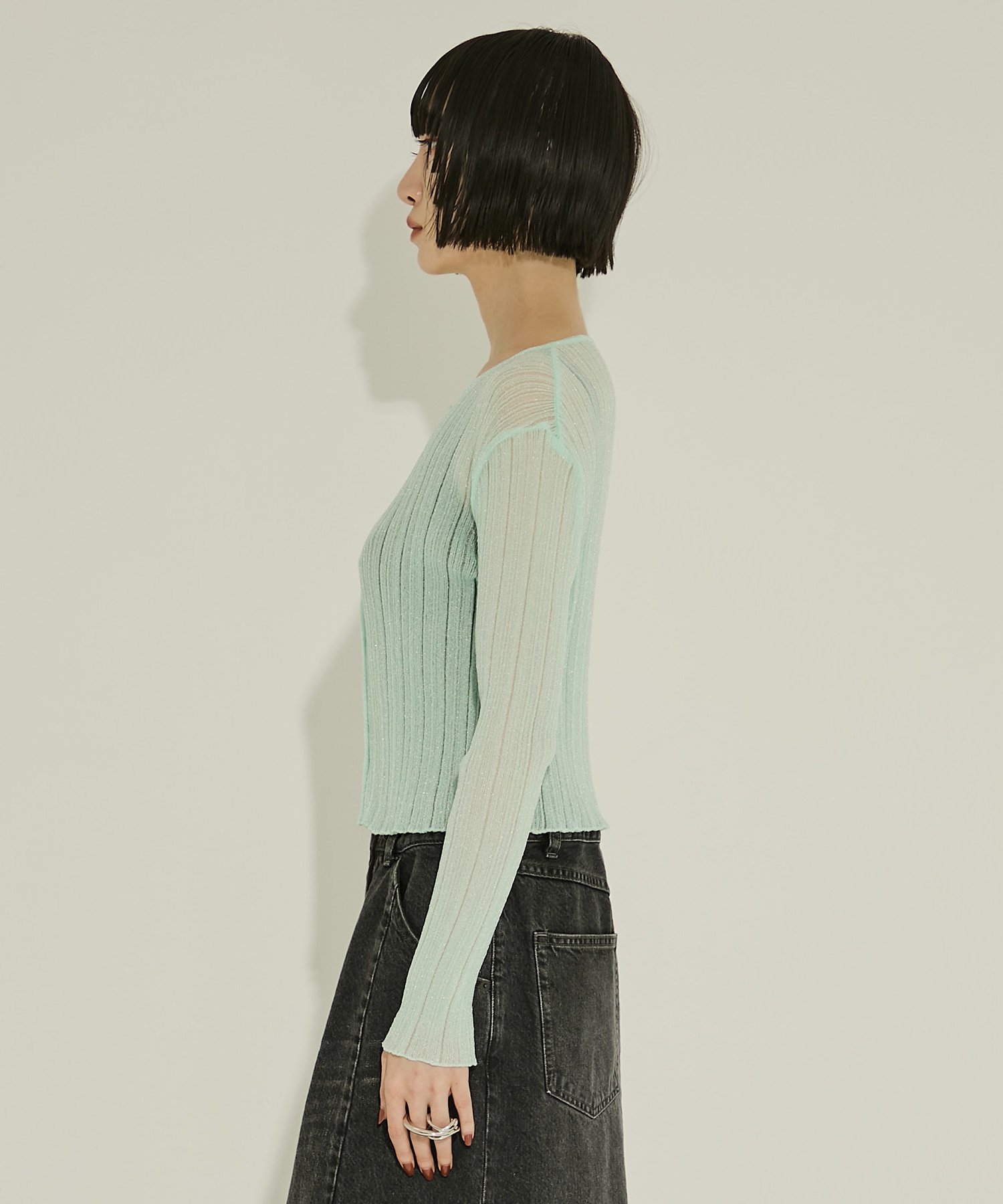 SHEER RANDOM LIB KNIT STUDIOUS