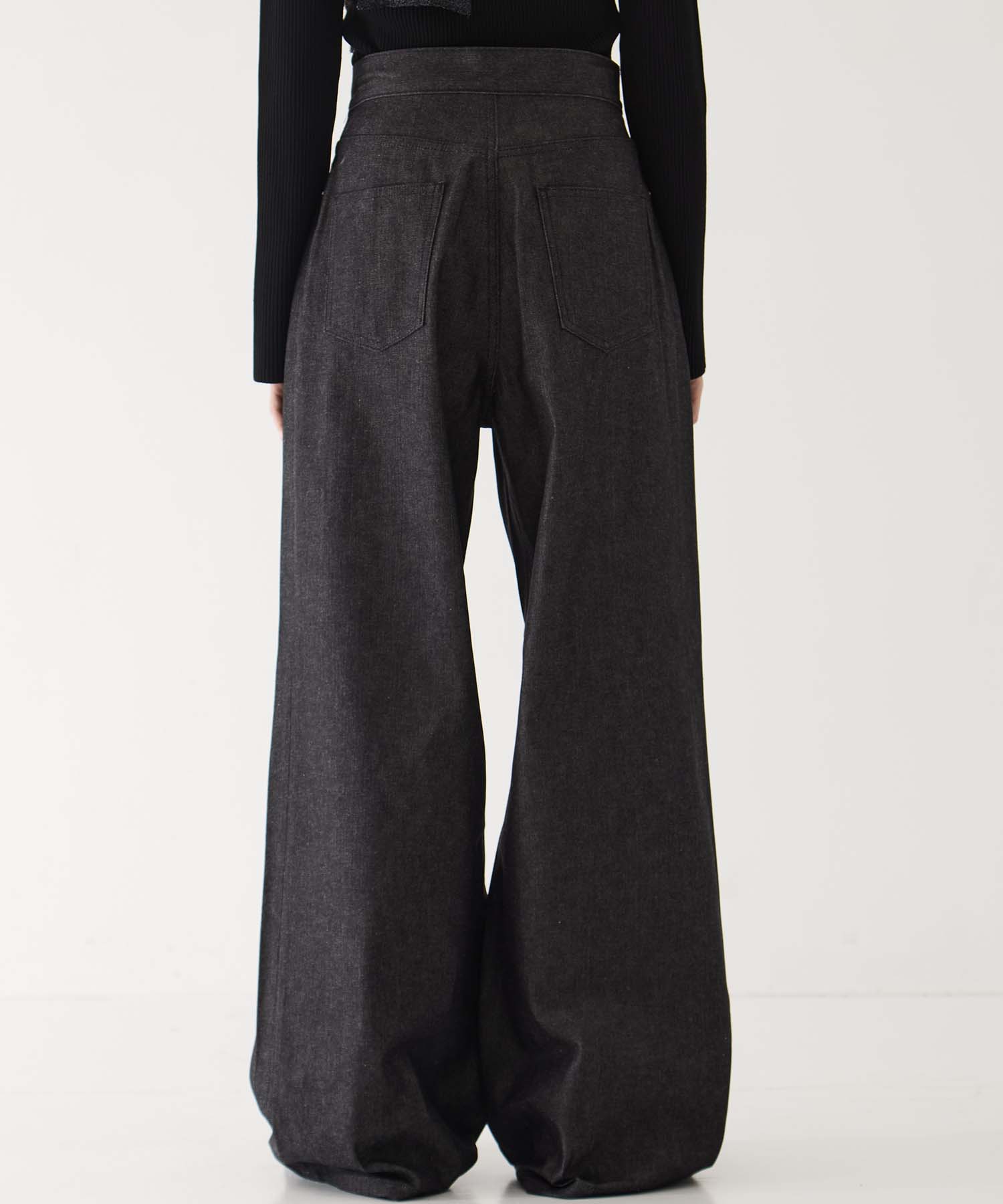 RIGID DENIM WIDE PANTS (SHORT LENGTH) JOHN LAWRENCE SULLIVAN