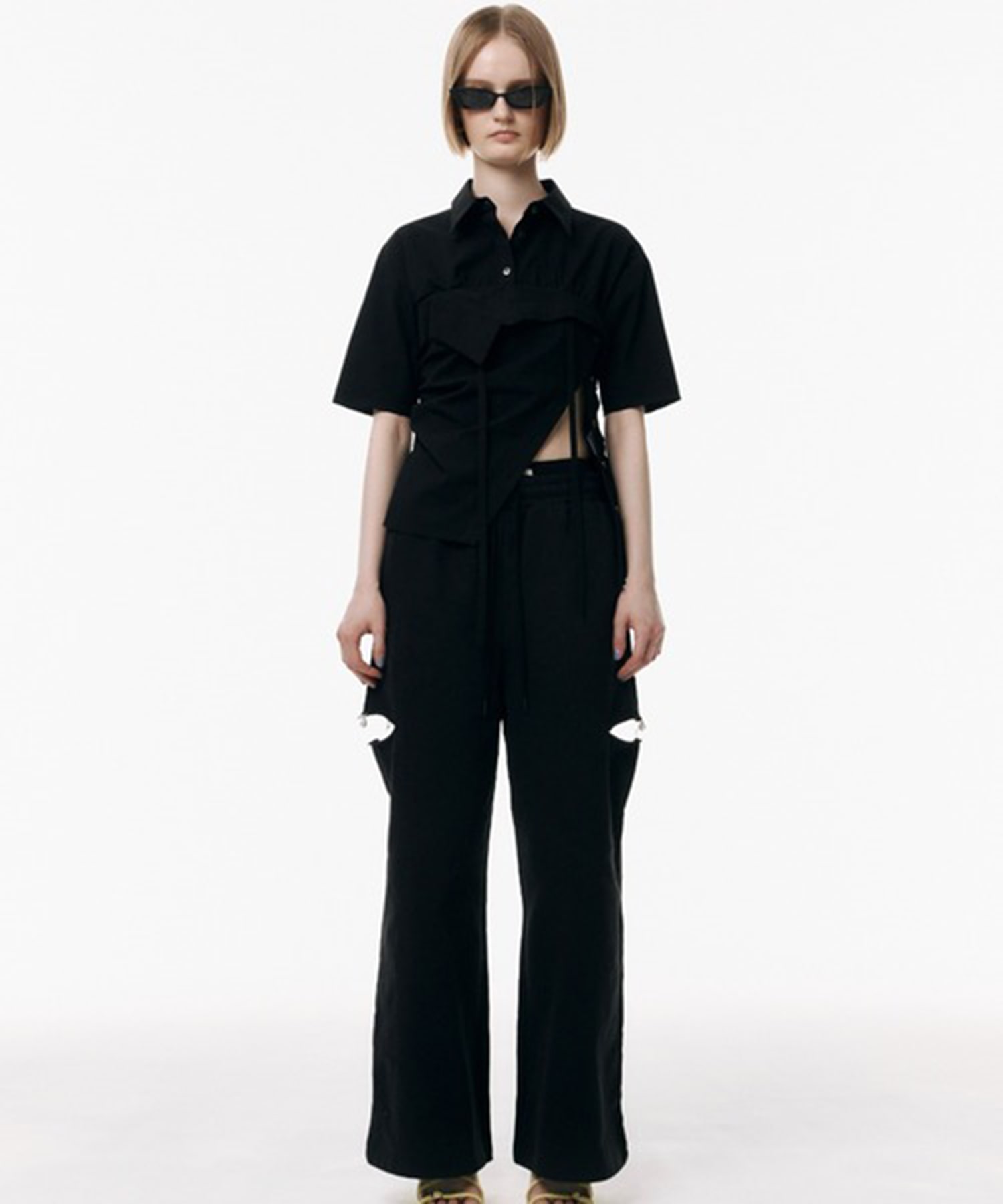 SLIT SWEAT PANTS with PEARL JOSEMOON