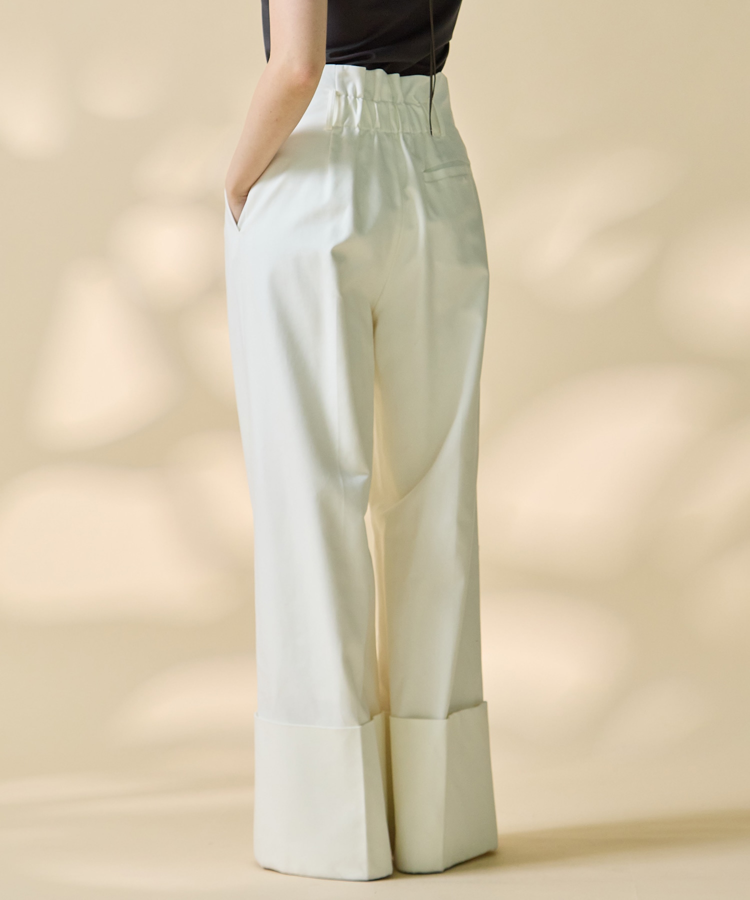 Wide Double Hem Trousers STUDIOUS