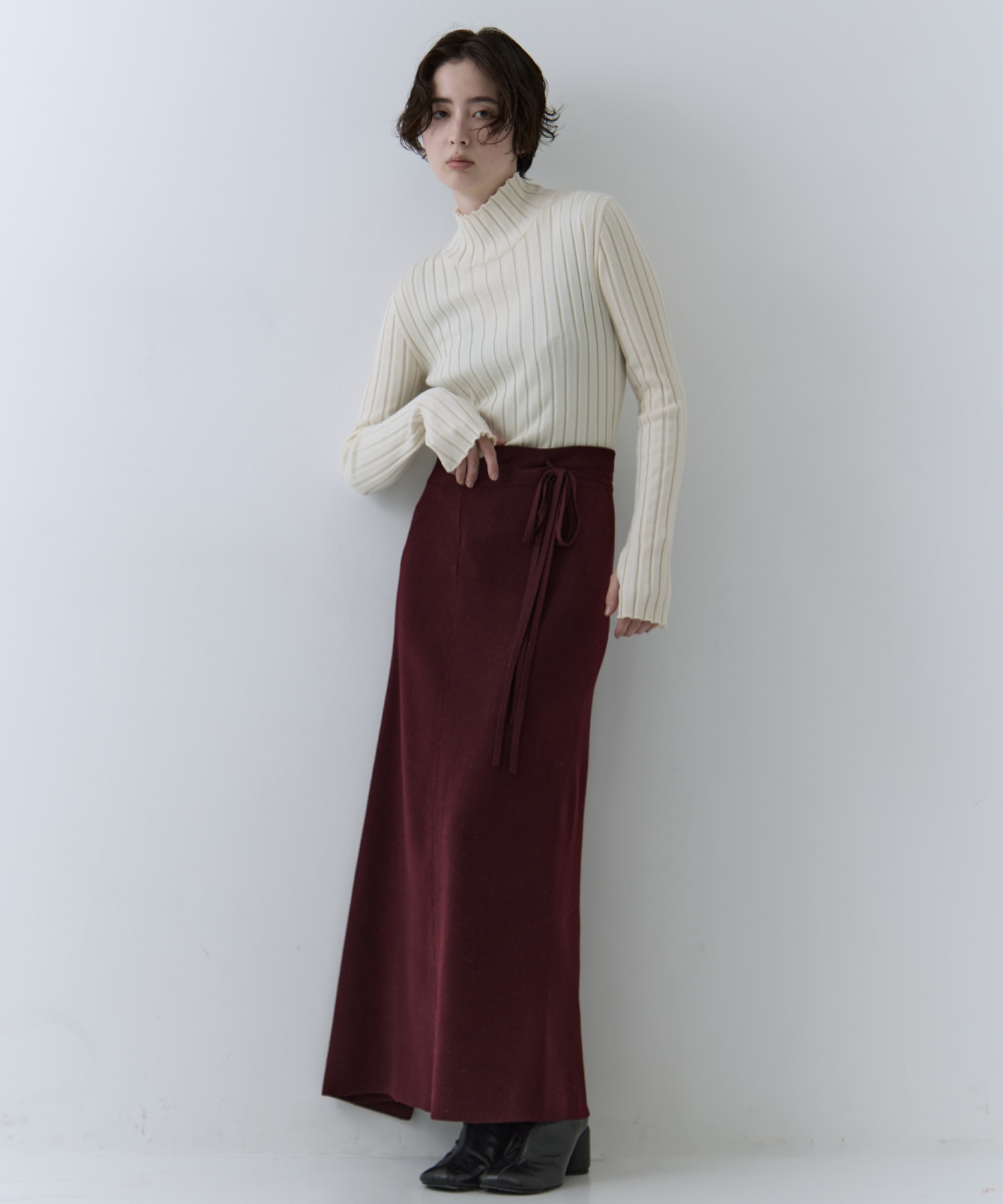 UND JACKET WINDING SKIRT KNIT SET DRESS AMERI