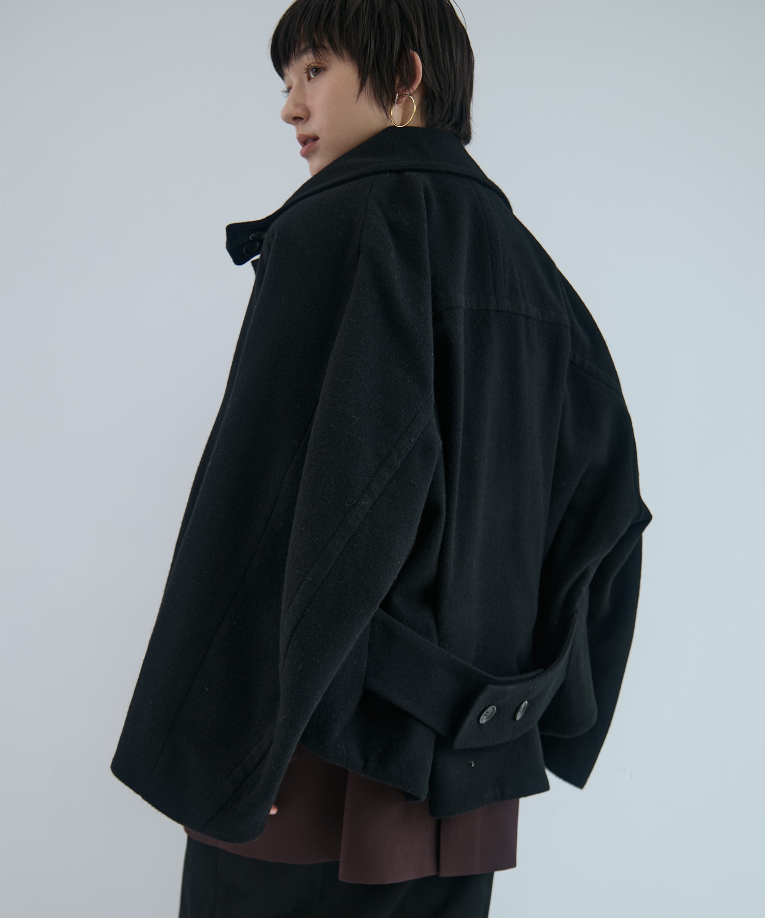 Stand Collar Wool Blouson STUDIOUS
