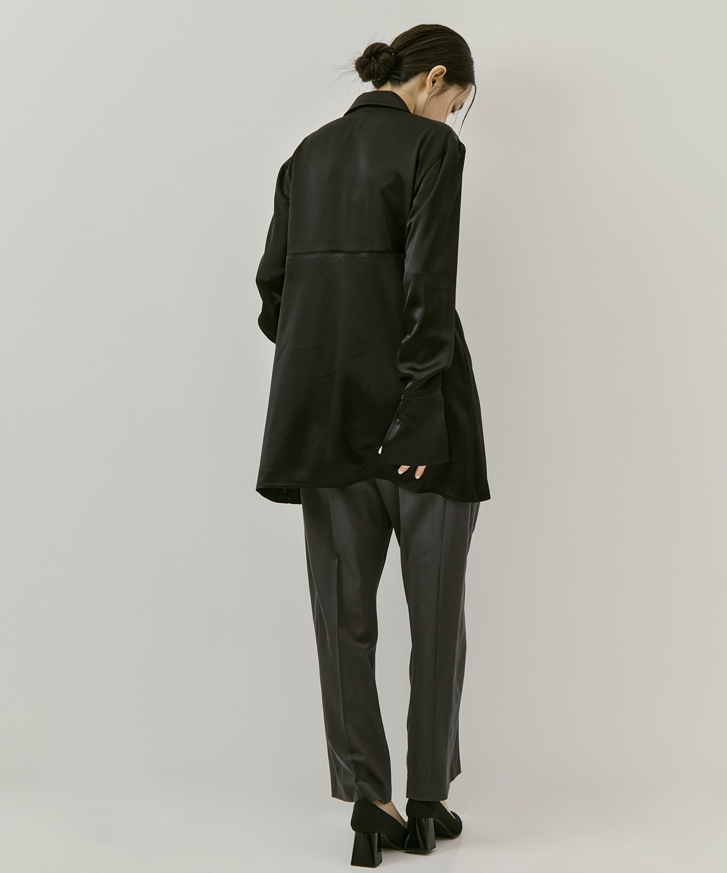 別注 EMBROIDERY SATIN SHIRT FETICO