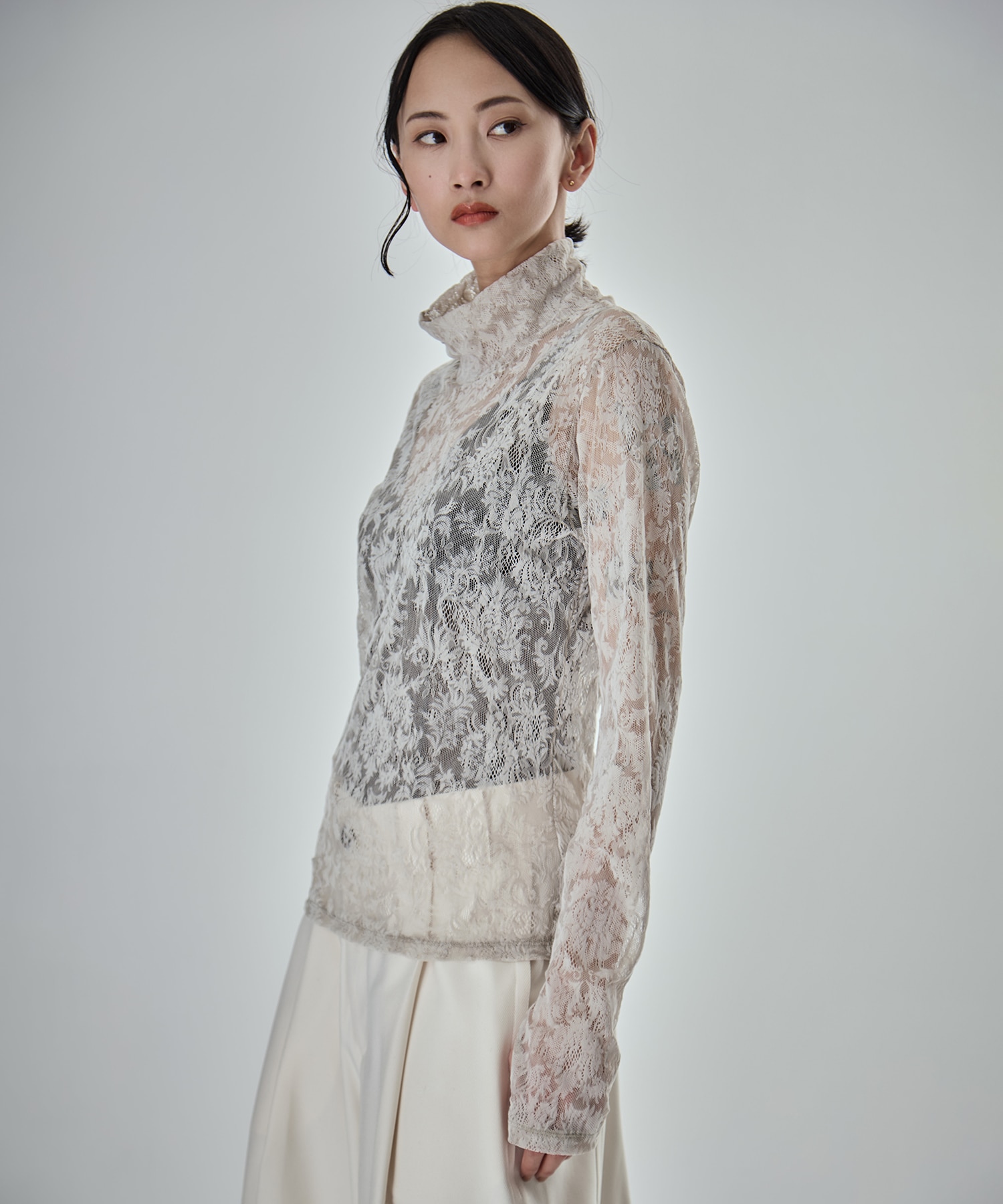 Stretch Flocky Lace Top STUDIOUS
