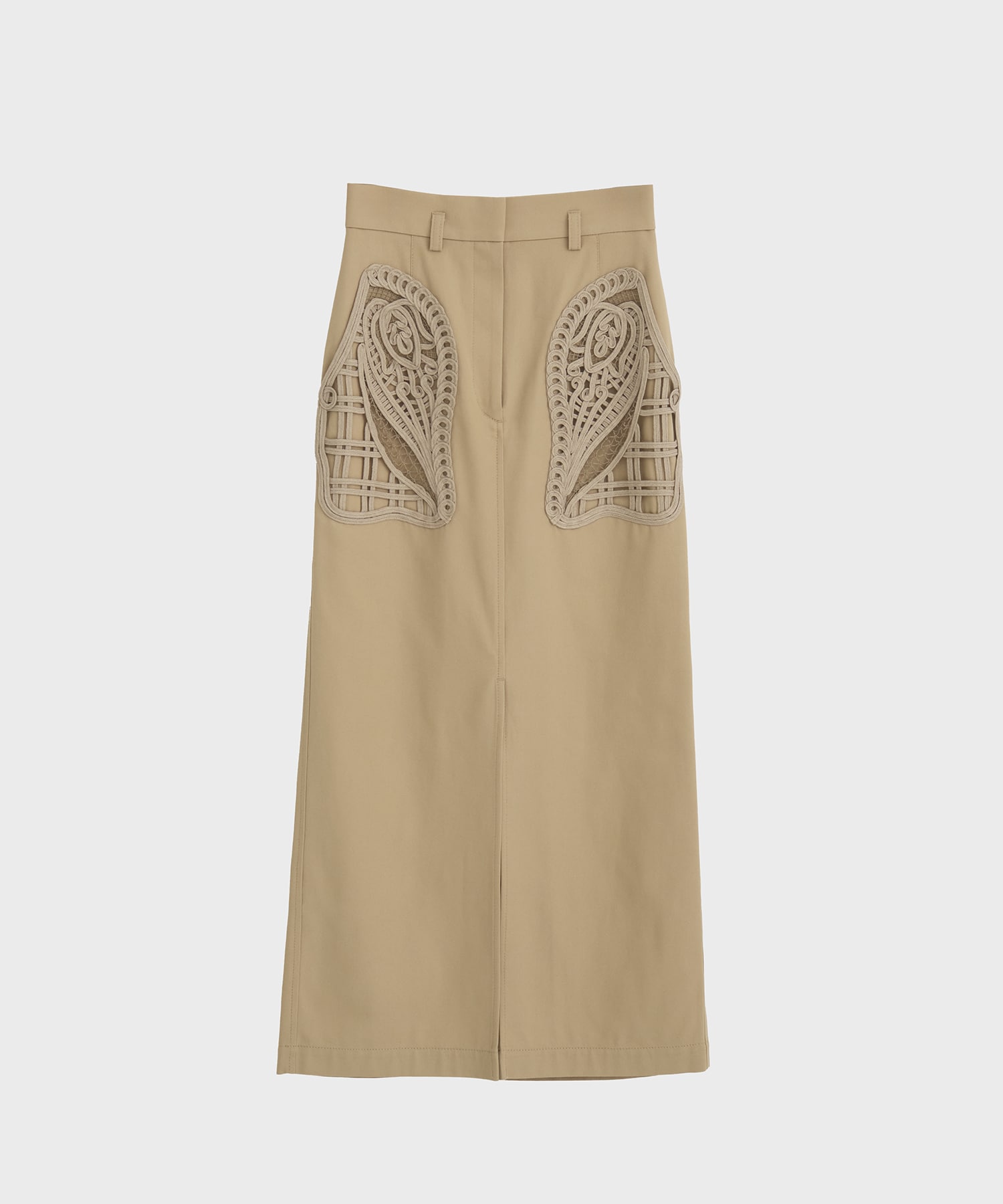 Cording Embroidery Detailed I-line Skirt Mame Kurogouchi