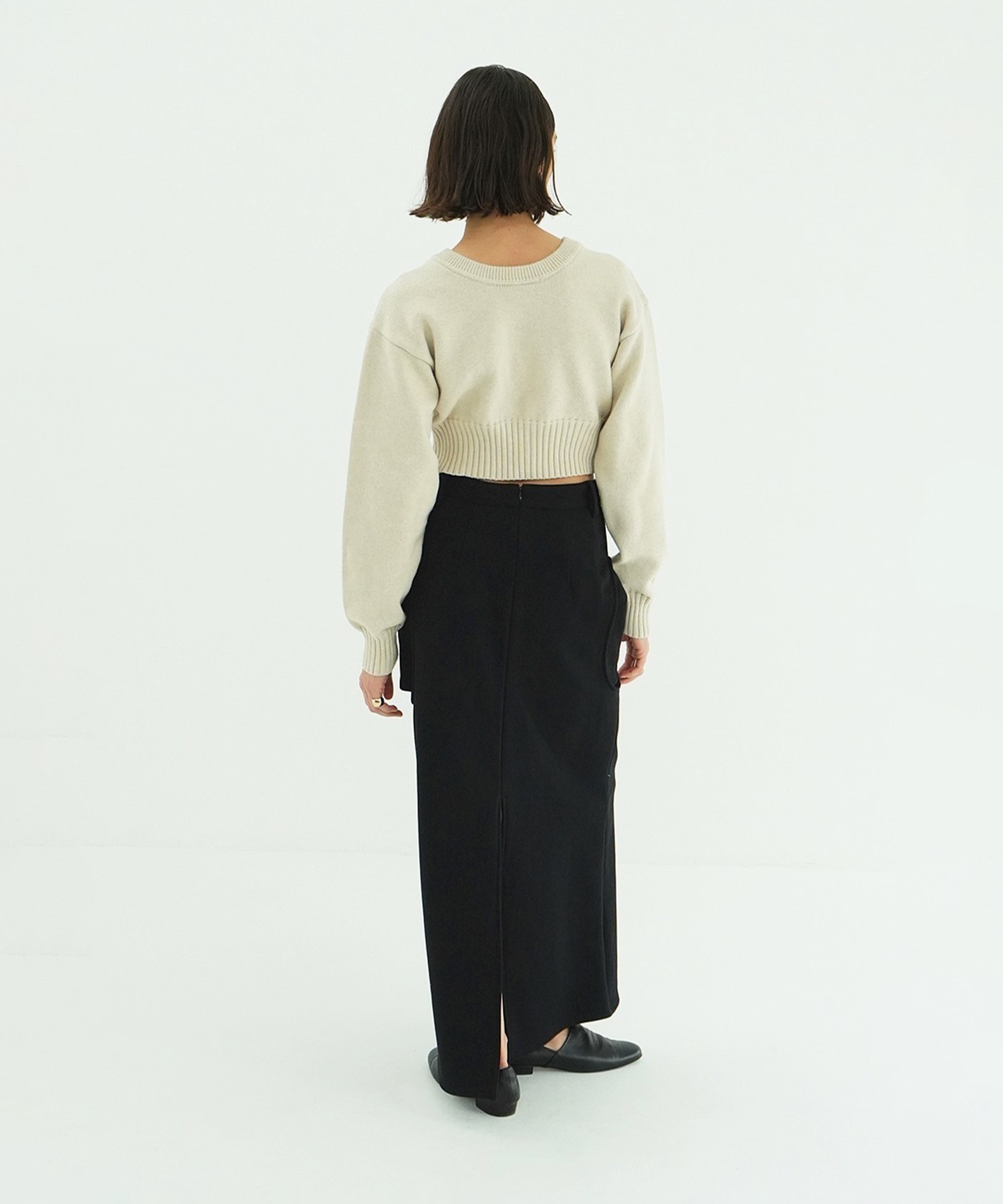 CIRCLE CUT SWEAT SKIRT CLANE