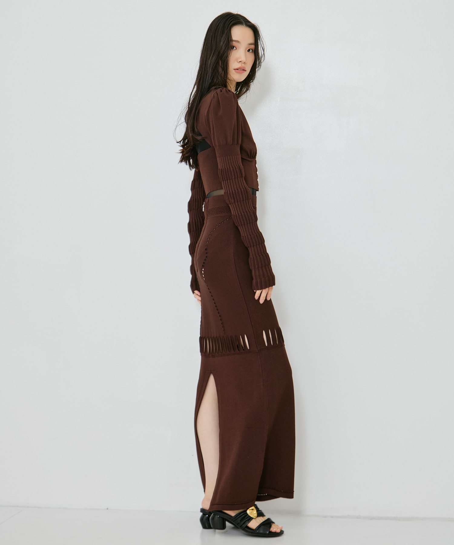 別注 MESH KNIT MAXI SKIRT FETICO