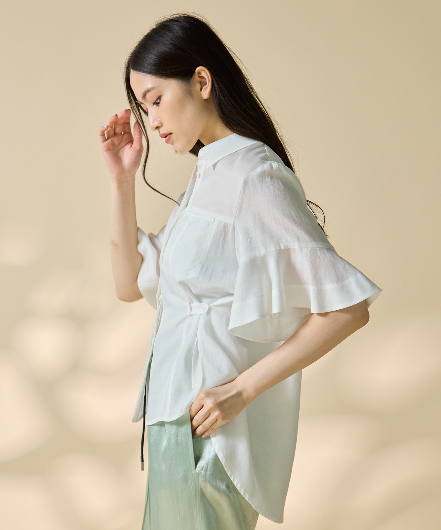 Hem Flare 2way Blouse STUDIOUS
