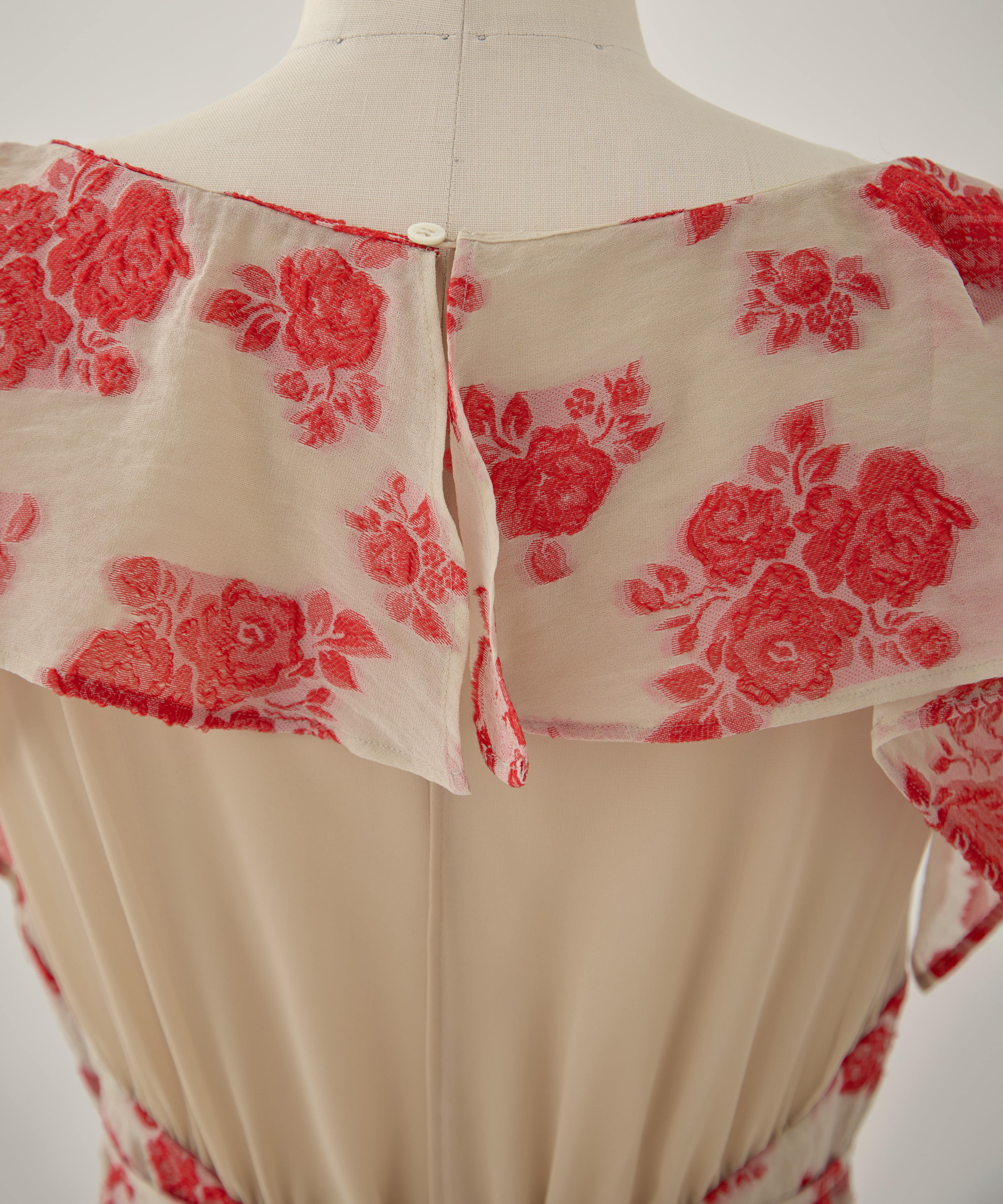 SHEER FLORAL JACQUARD DRESS FETICO