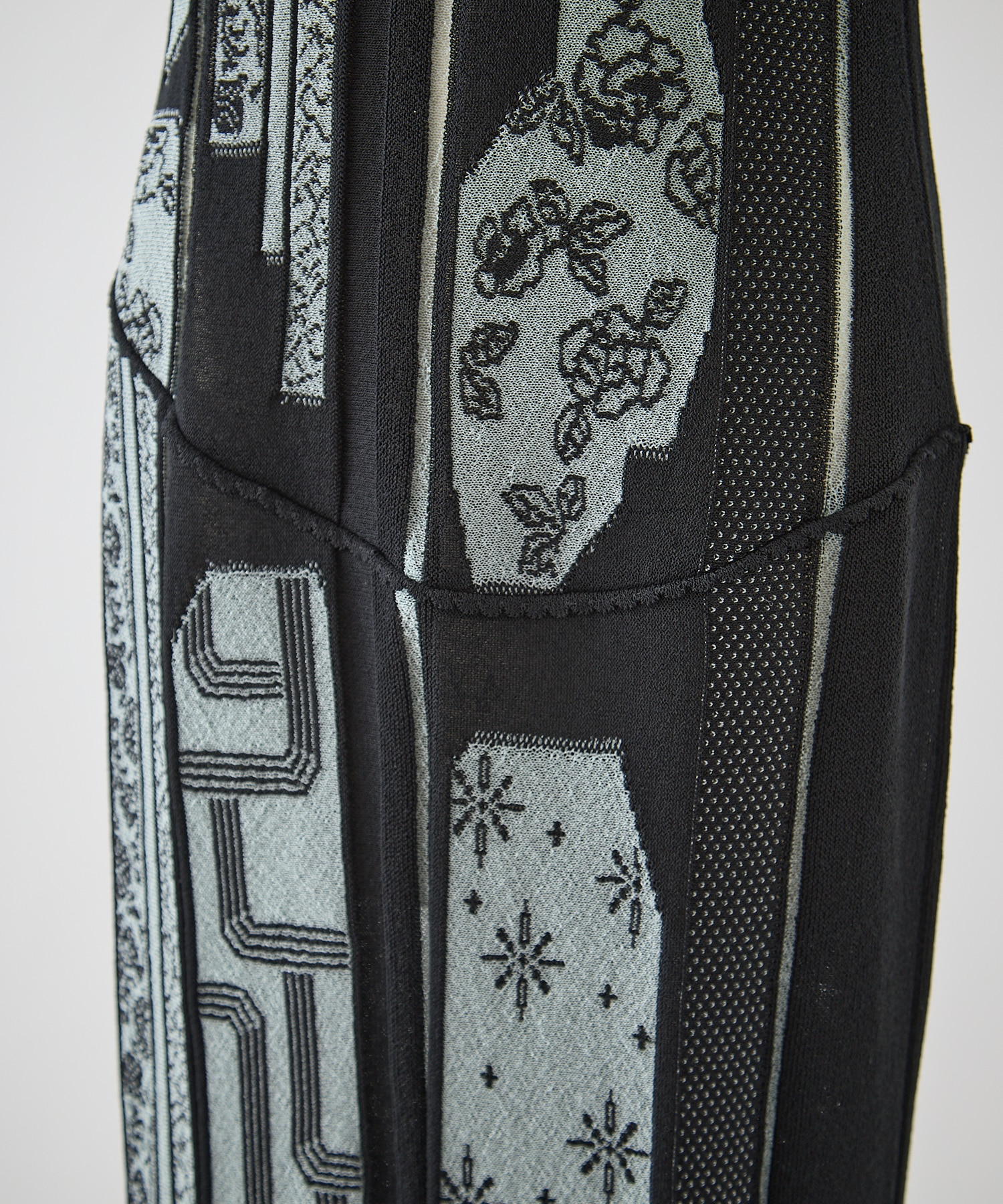 Multi-Pattern Knit Dress Mame Kurogouchi