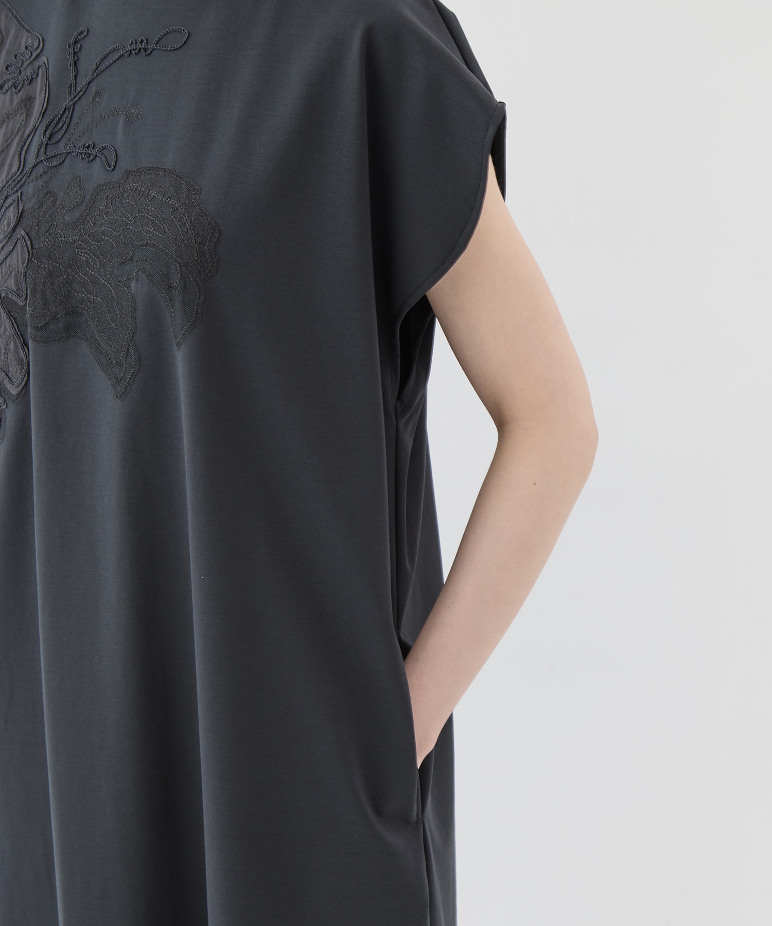 Flutter patchwork embroidered dress MURRAL