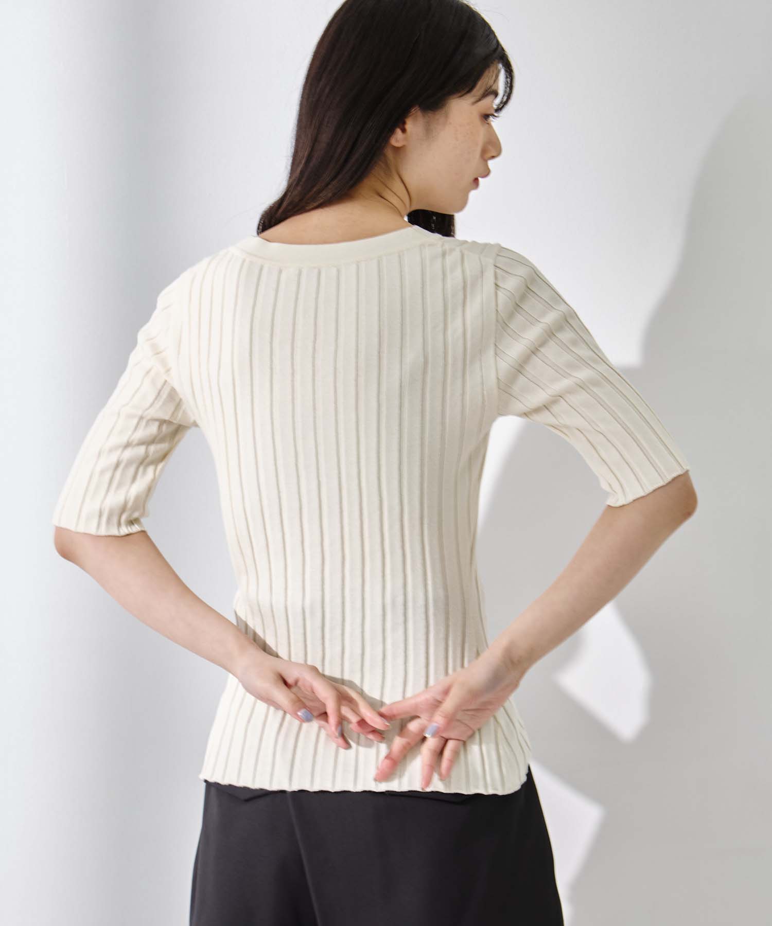 Silk Viscose Wide Rib Cardigan STUDIOUS
