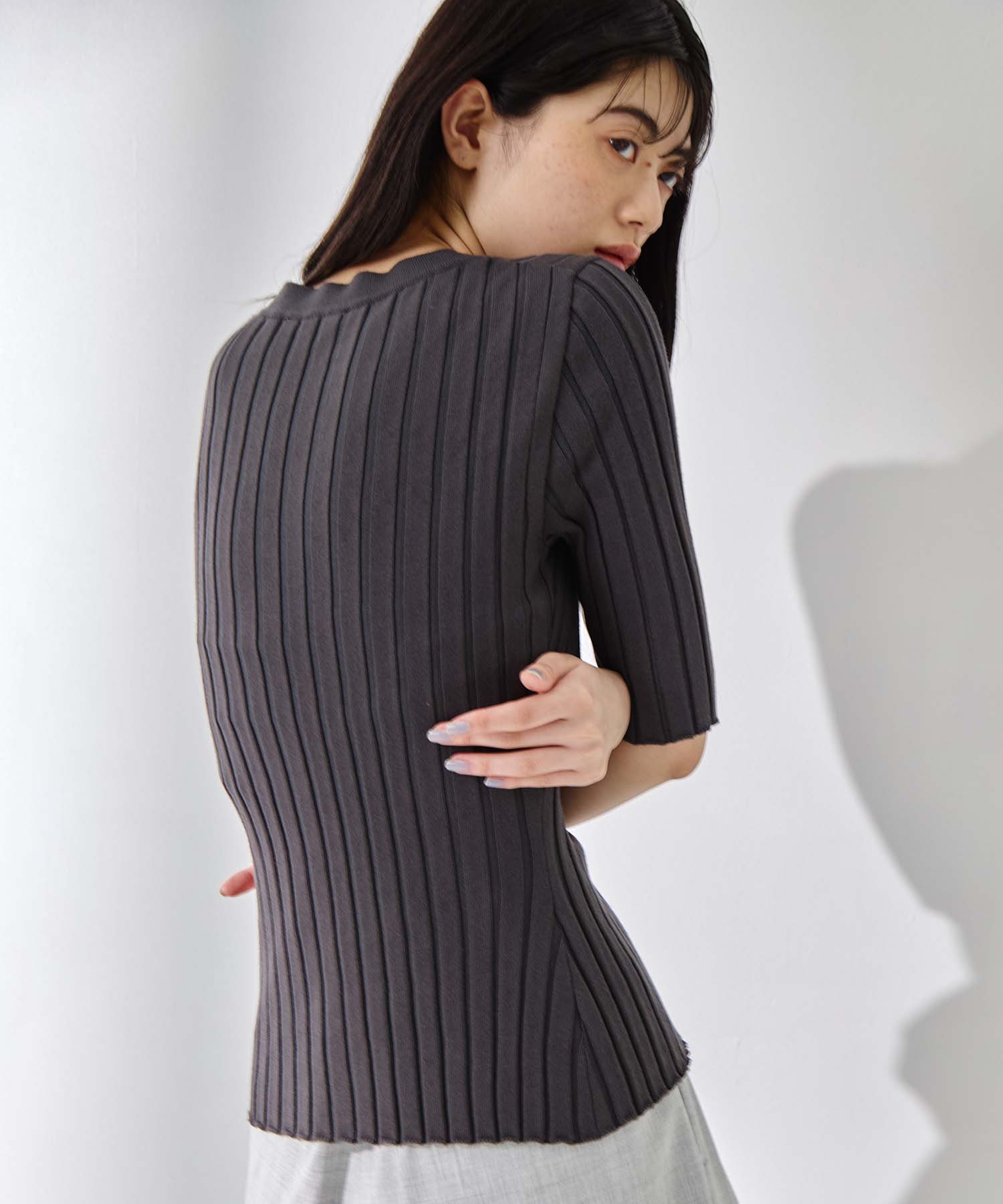 Silk Viscose Wide Rib Cardigan STUDIOUS