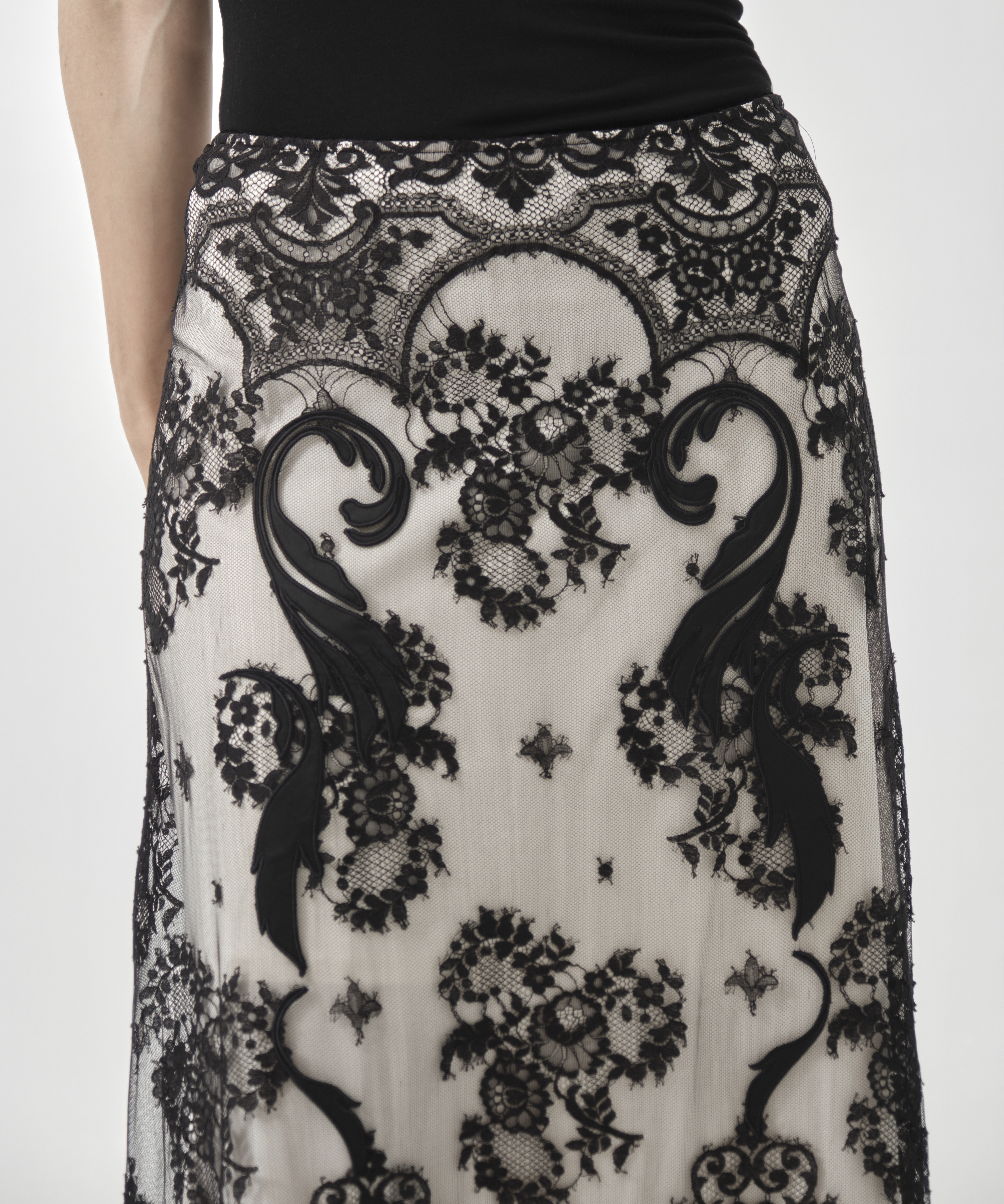 EMBROIDERED LACE SKIRT FETICO