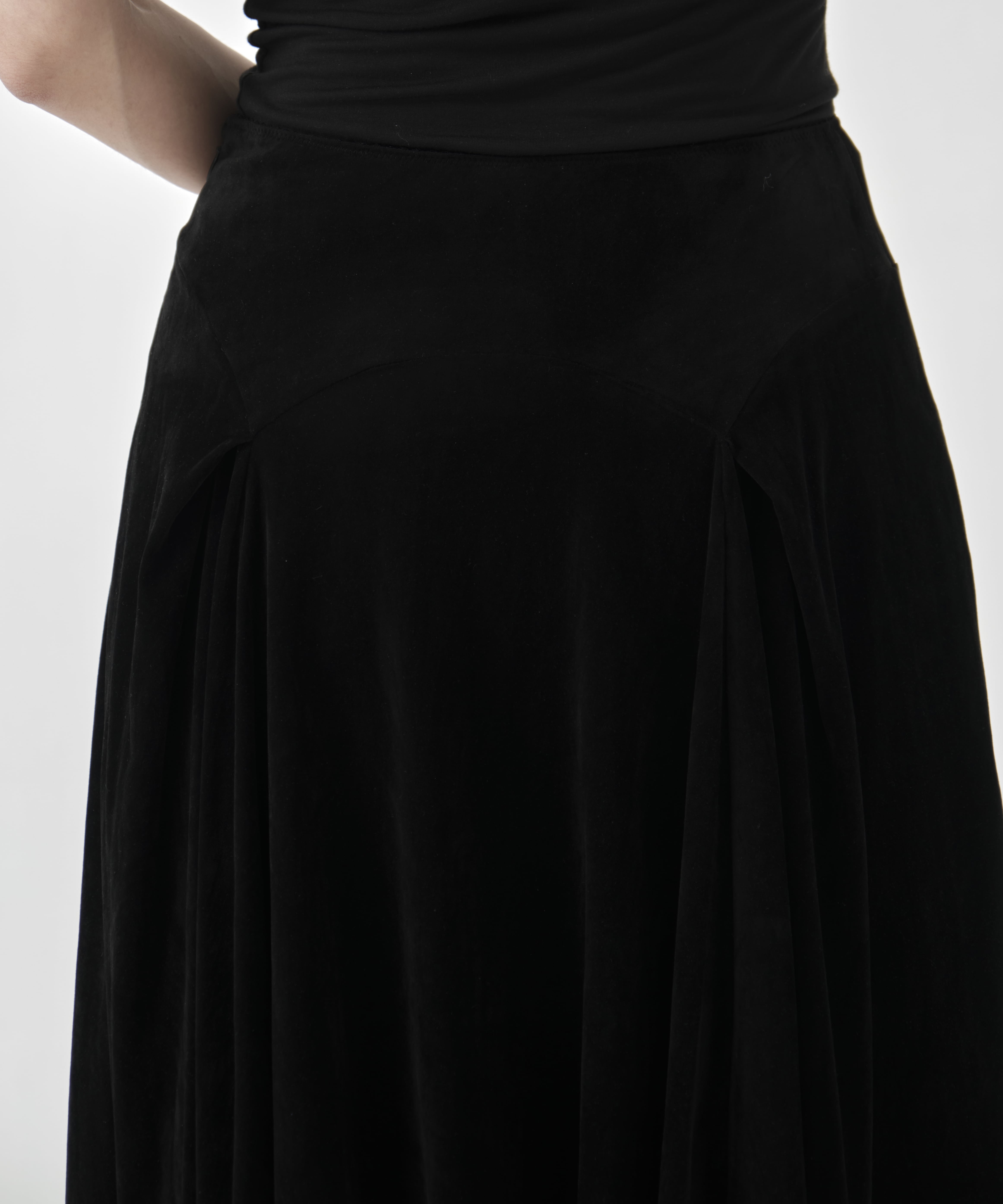 VELVET TULLE GATHERED SKIRT FETICO