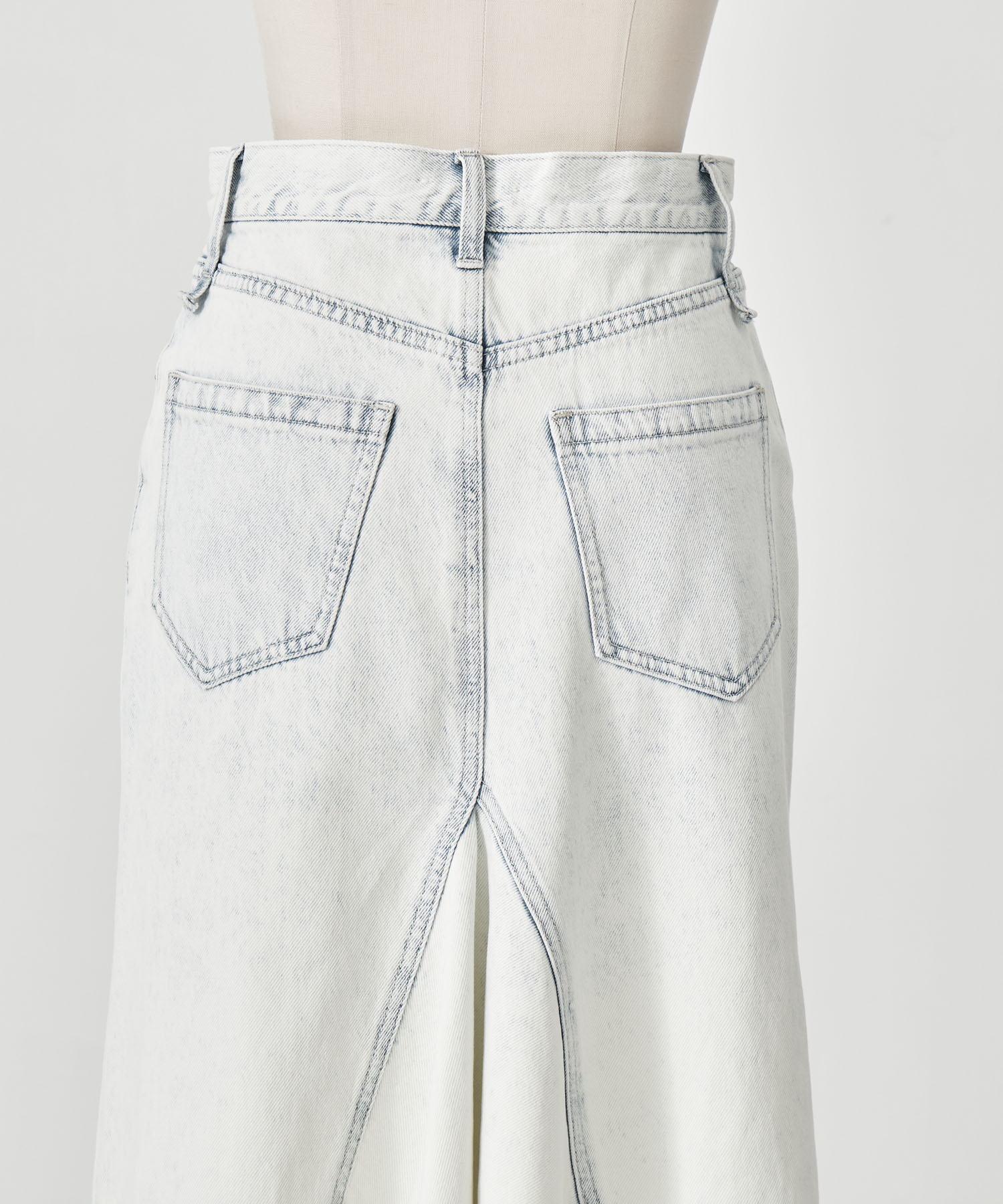 REMAKE LIKE DENIM LACE LAYERED SKIRT AMERI